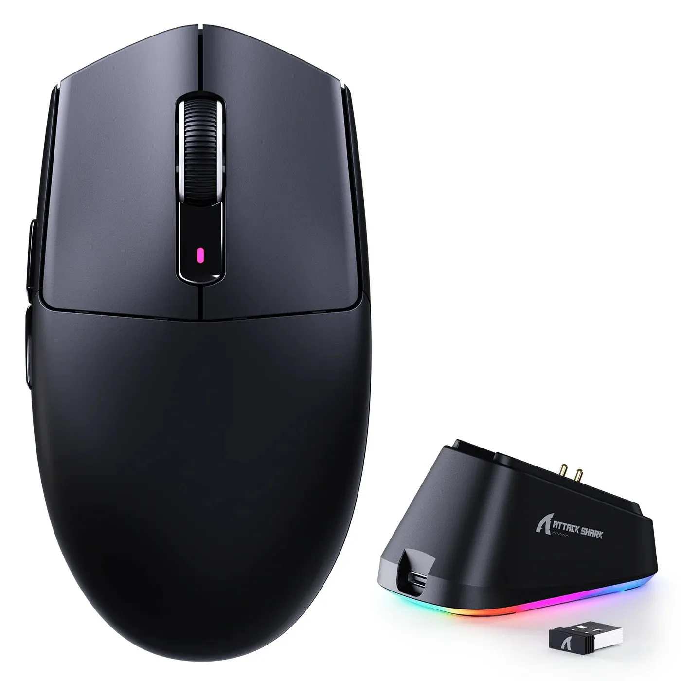 Мышь Attack Shark G3 PRO Black, PAW3311, 25000 DPI, 2.4/BT/Wired, 100 Million Clicks, 500mAh, 59±3g