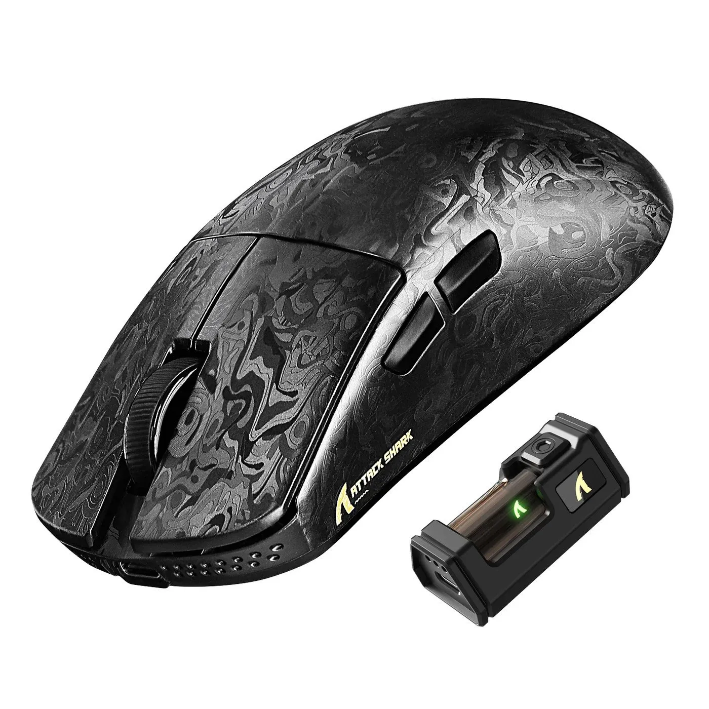 Мышь Attack Shark R11Ultra Forged Black Ink Blade, PAW3950MAX, 42000 DPI, 2.4/BT/Wired — фото 2