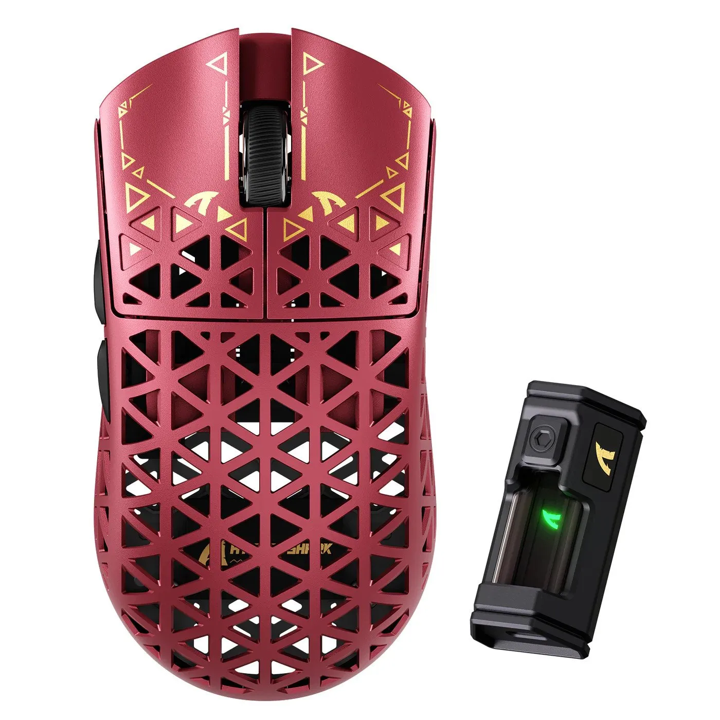 Мышь Attack Shark R5 Ultra Red, PAW3950MAX, 42000 DPI, 2.4/BT/Wired, 100 Million Clicks, 39±3g