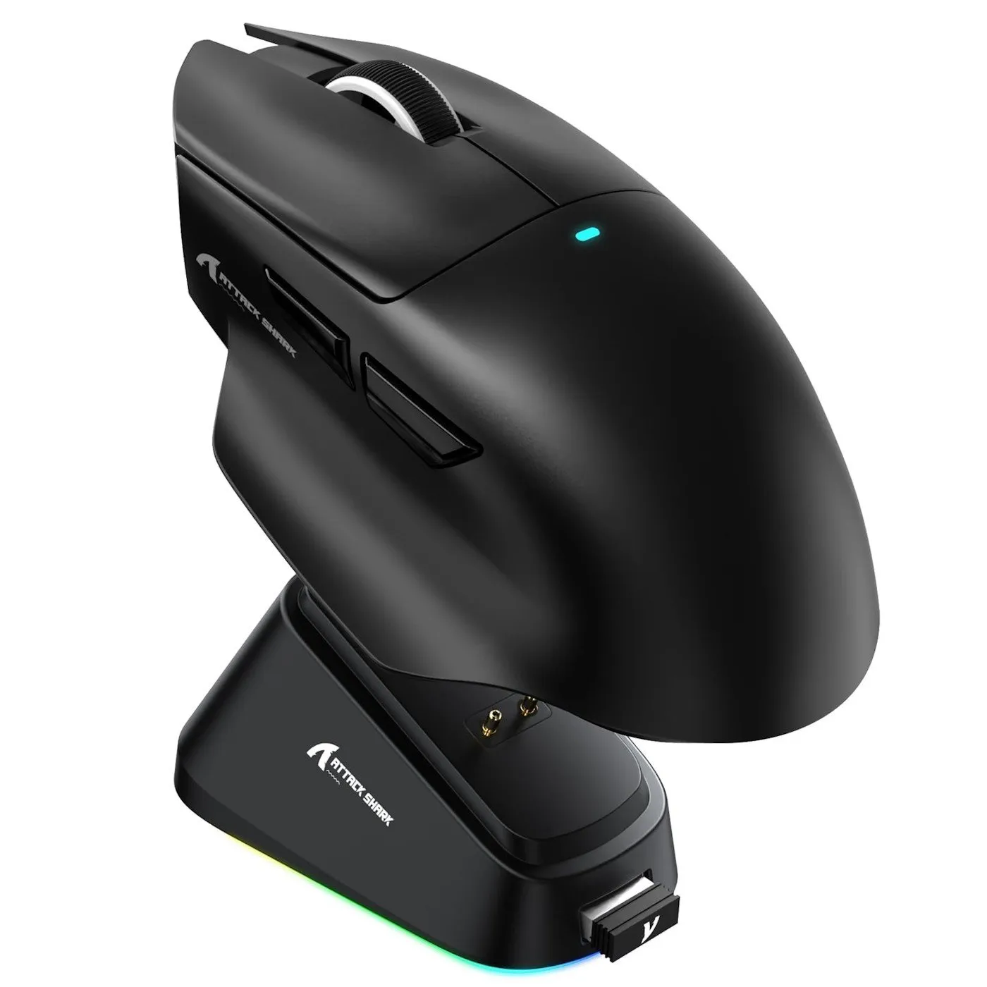 Мышь Attack Shark V6 Black, PAW3311, 25000 DPI, 2.4/BT/Wired, 100 Million Clicks, 500mAh, 65±3g — фото 2