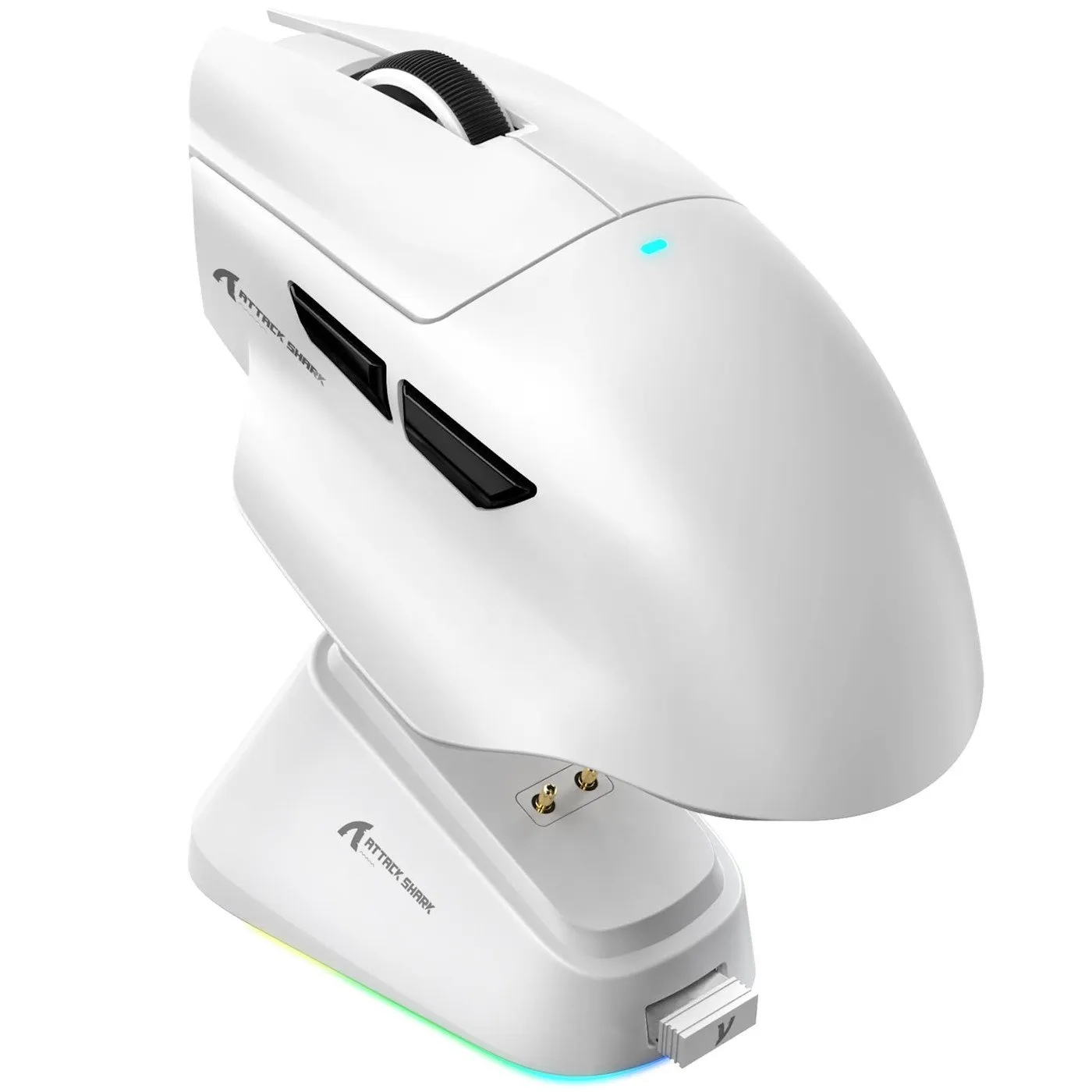 Мышь Attack Shark V6 White, PAW3311, 25000 DPI, 2.4/BT/Wired, 100 Million Clicks, 500mAh, 65±3g — фото 4