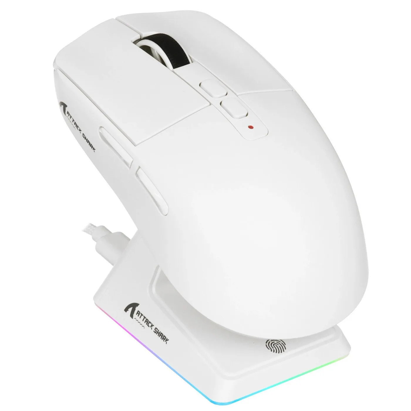 Мышь Attack Shark X6 White, PAW3395, 26000 DPI, 2.4/BT/Wired, 80 Million Clicks, 500mAh, 49±3g — фото 4