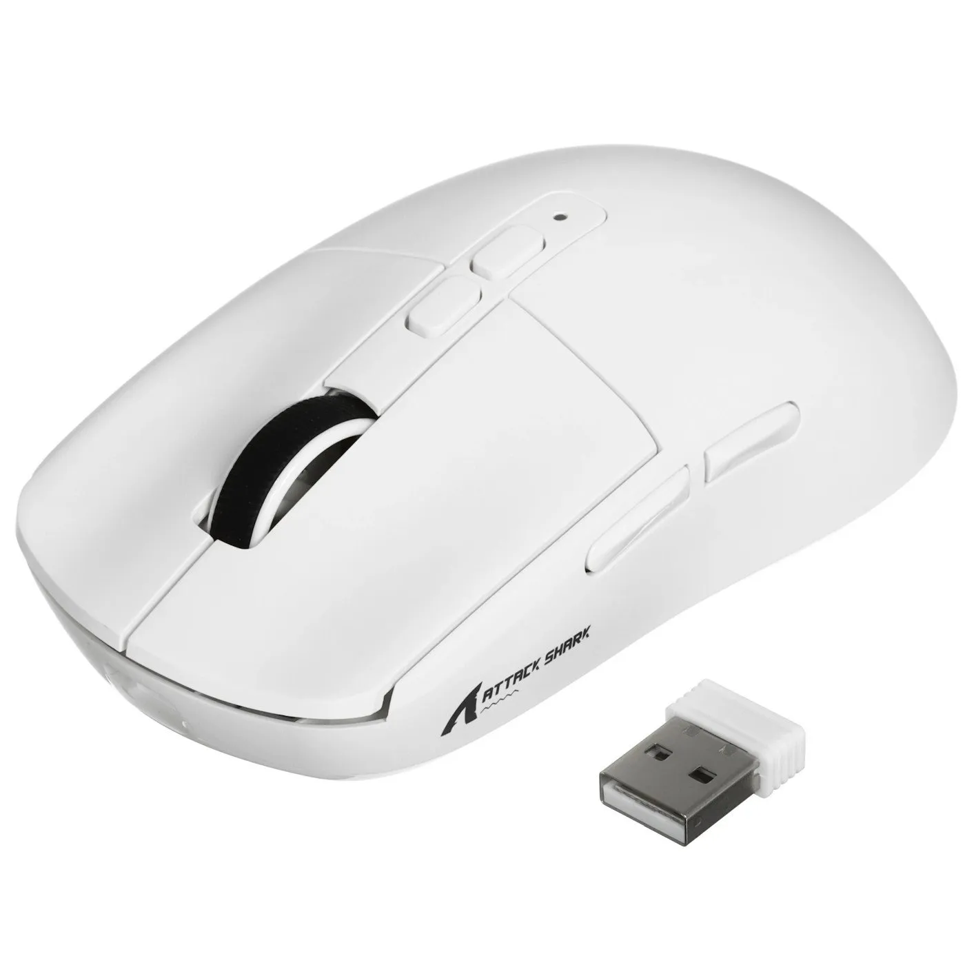 Мышь Attack Shark X6 White, PAW3395, 26000 DPI, 2.4/BT/Wired, 80 Million Clicks, 500mAh, 49±3g — фото 3