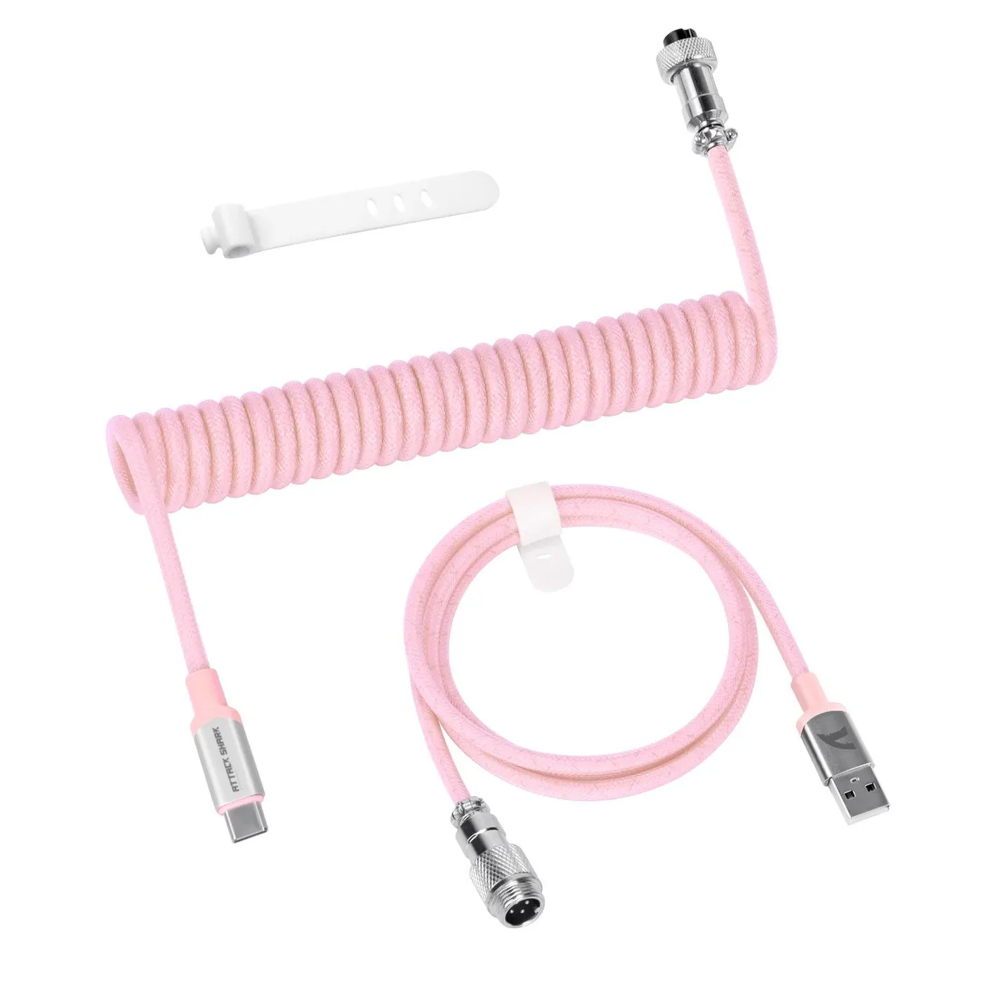 Кабель для клавиатуры Attack Shark C01Pro Pink USB A to Type C