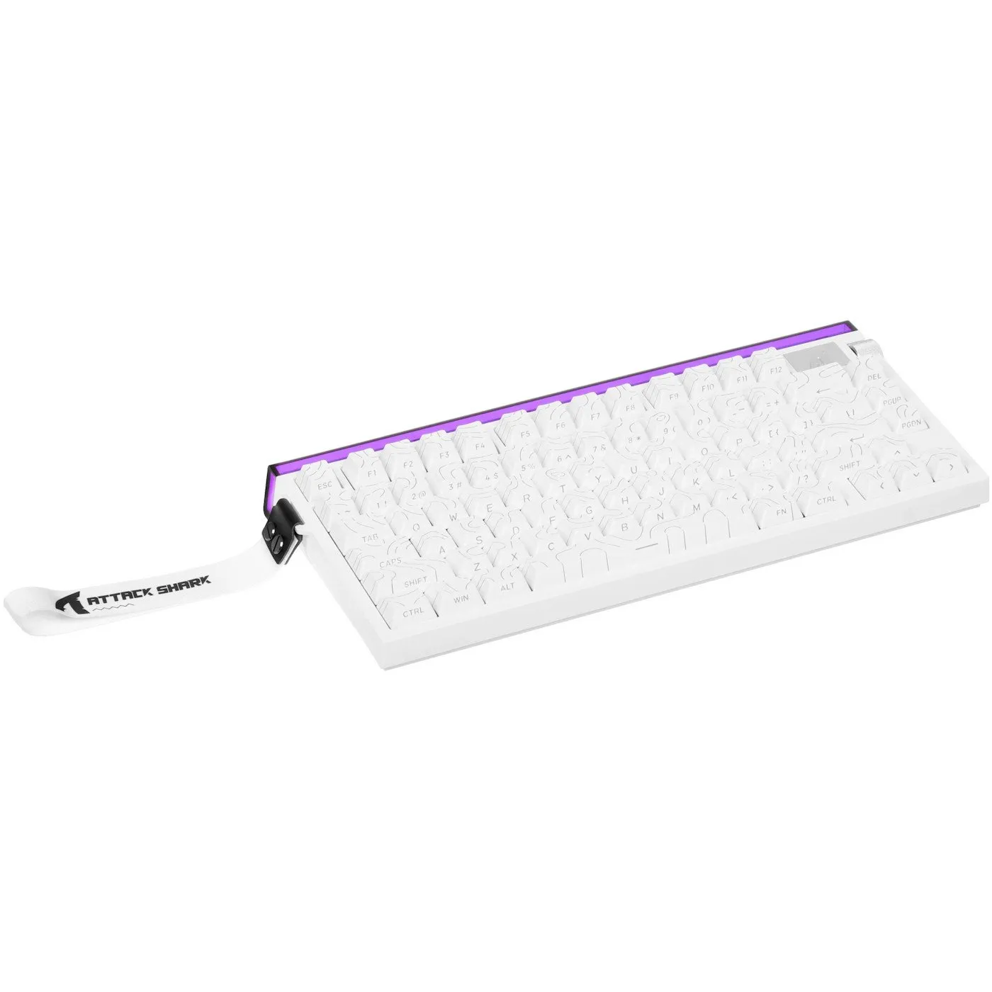 Клавиатура Attack Shark R85 HE White Contour, 75%, Magnetic Purple Mandrel, EN, Wired USB-C — фото 5
