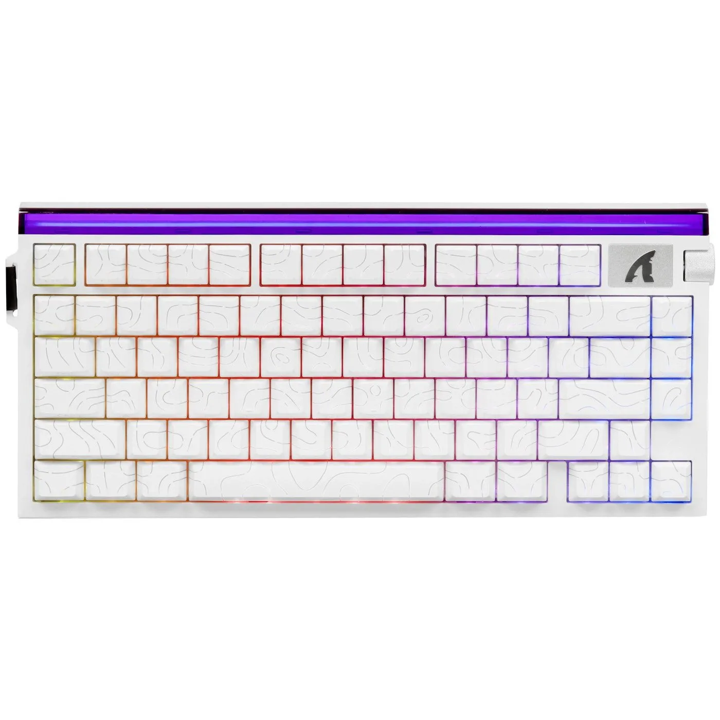 Клавиатура Attack Shark R85 HE White Contour, 75%, Magnetic Purple Mandrel, EN, Wired USB-C — фото 3