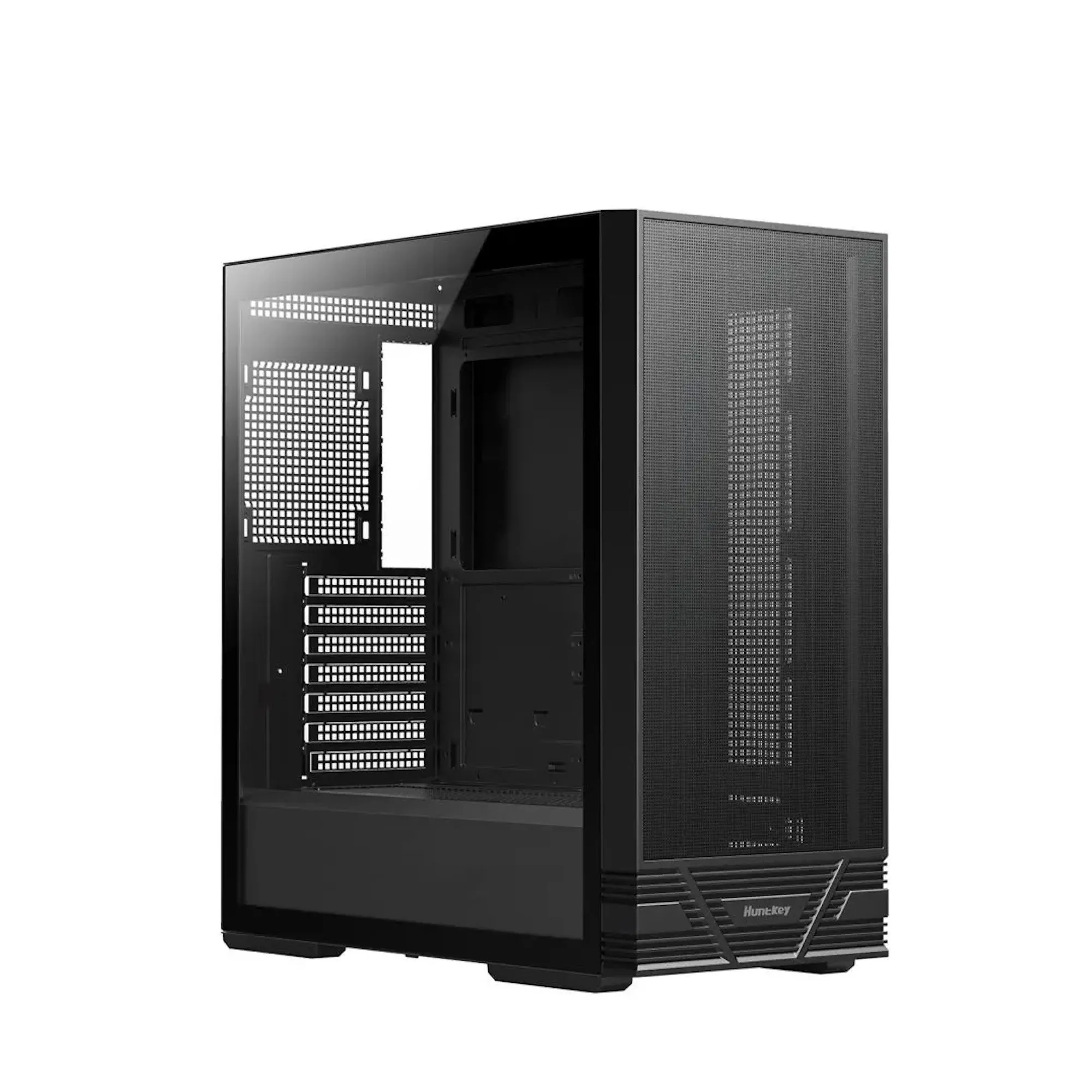 Компьютерный корпус Huntkey GS660C ARGB, Без БП, 1xUSB2.0, 1xUSB3.0, 4xARGB, ATX/mATX/mini ITX,Black — фото 5