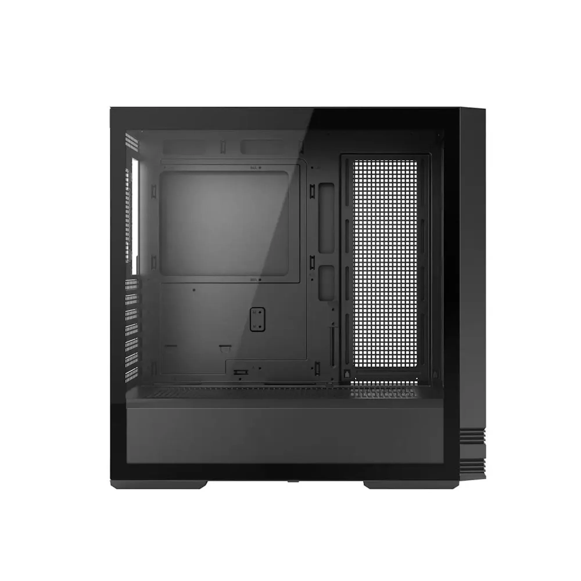 Компьютерный корпус Huntkey GS660C ARGB, Без БП, 1xUSB2.0, 1xUSB3.0, 4xARGB, ATX/mATX/mini ITX,Black — фото 4