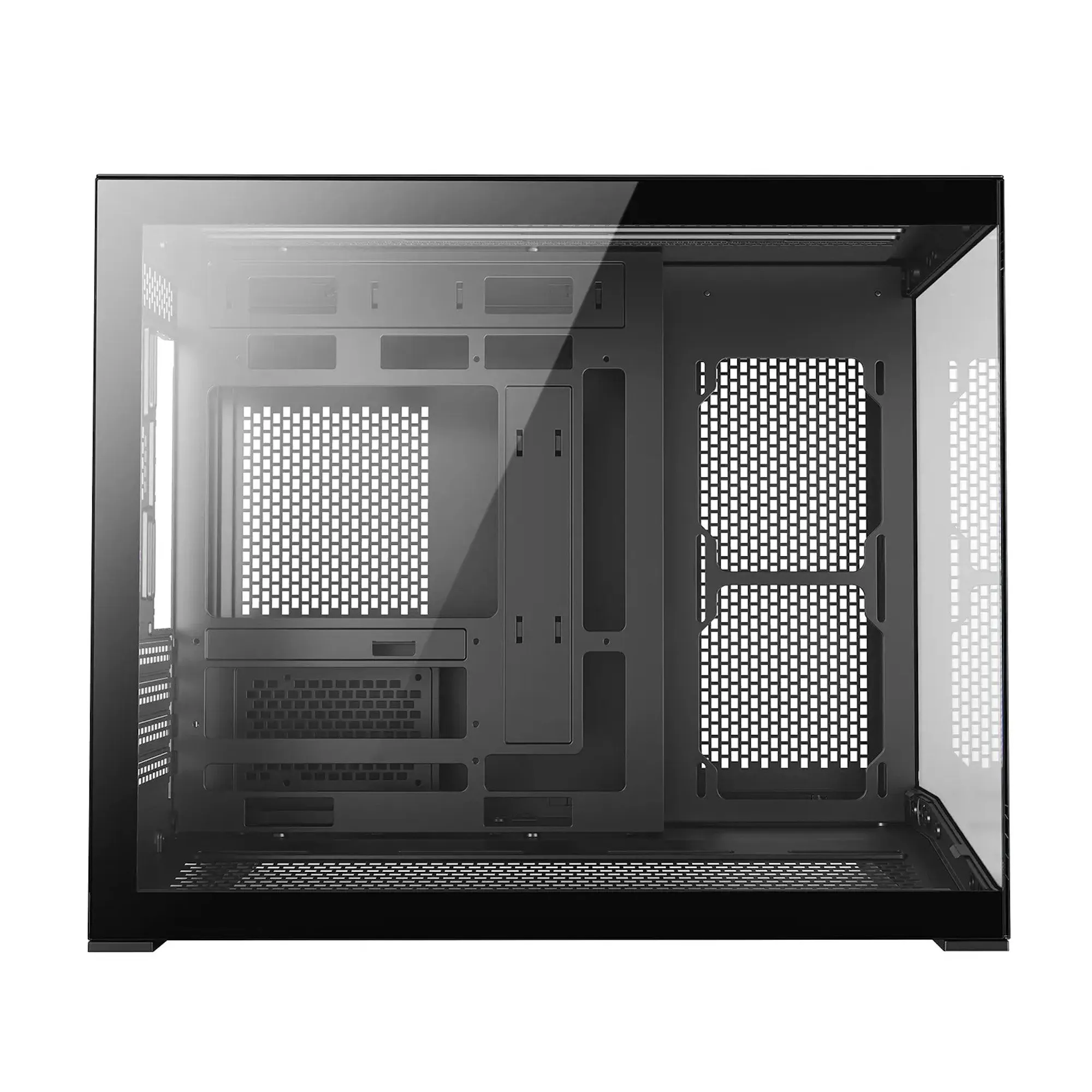 Компьютерный корпус Huntkey S960 V2 StormX, 1xUSB2.0, 1xUSB3.0, HD-Audio, mATX/Mini ITX(BTF), Black — фото 5