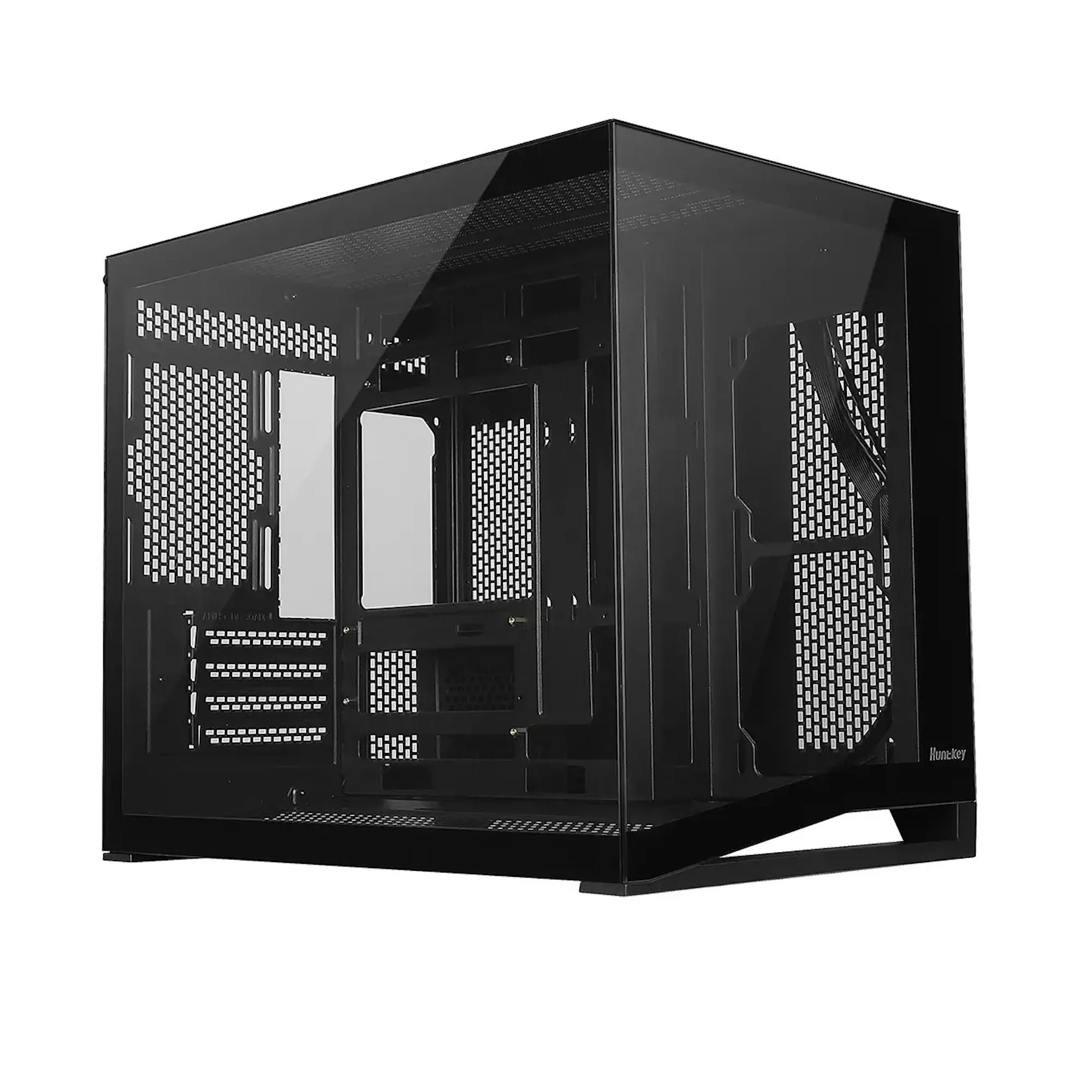 Компьютерный корпус Huntkey S960 V2 StormX, 1xUSB2.0, 1xUSB3.0, HD-Audio, mATX/Mini ITX(BTF), Black — фото 4