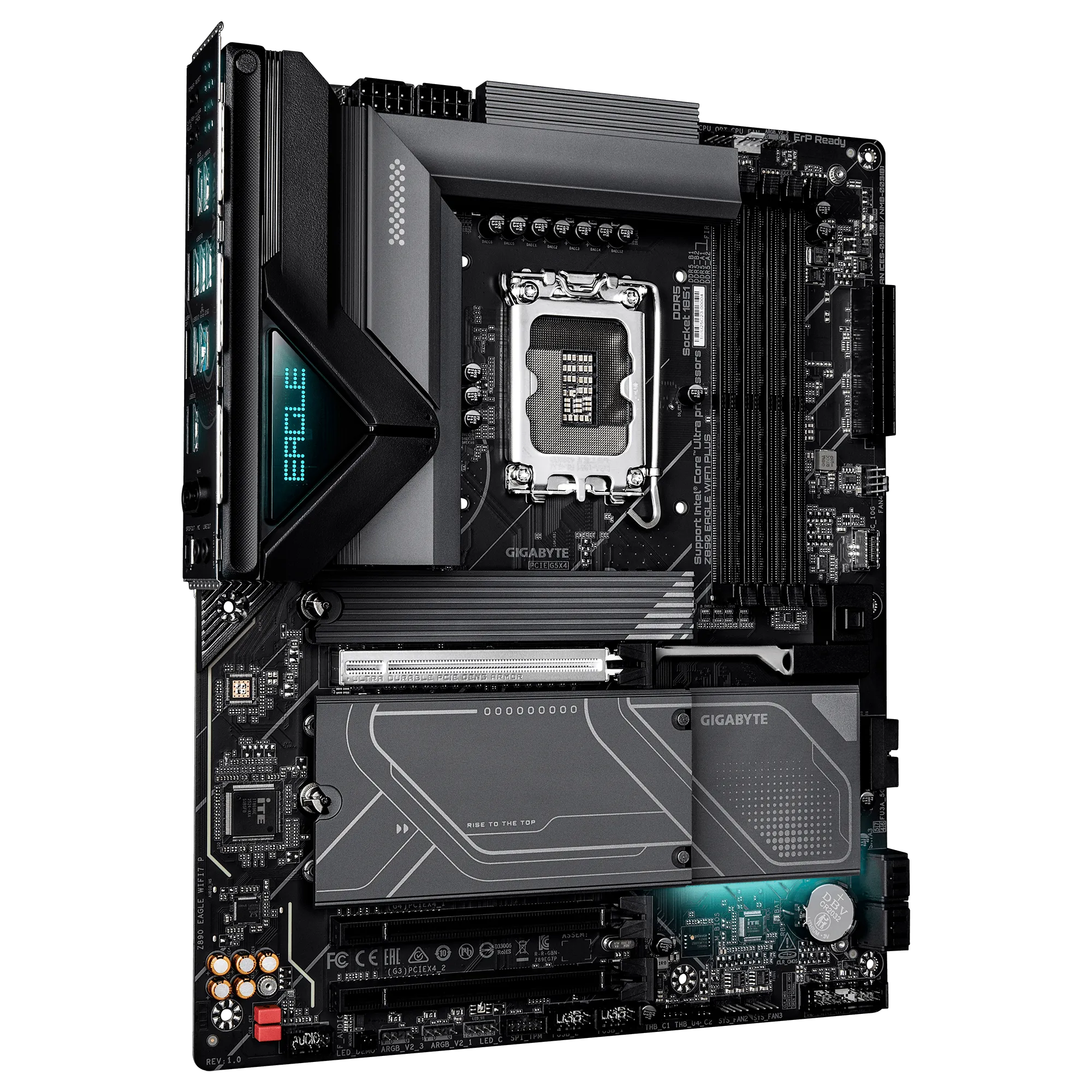Материнская плата GIGABYTE Z890 EAGLE WIFI7 PLUS, LGA1851, 4xDDR5, PCIe5.0, DP+USB4, 4xM.2, ATX — фото 2