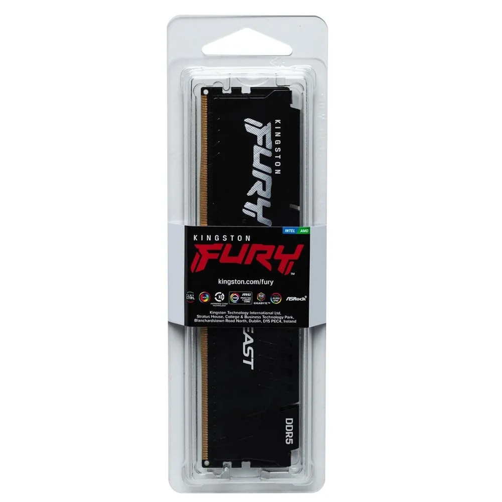 Модуль памяти Kingston Fury Beast Black EXPO KF560C30BBE-32 DDR5 DIMM 32Gb 6000MHz CL30