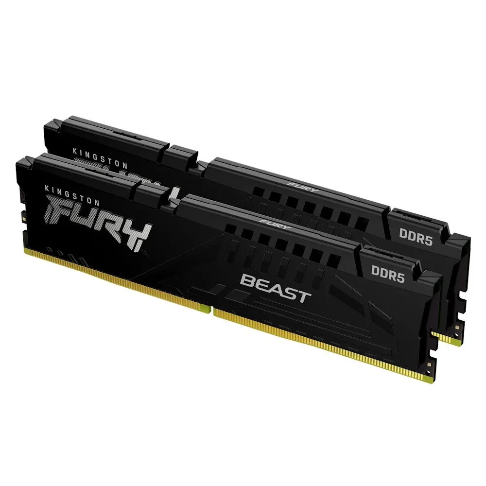 Оперативная память  32GB Kit (2x16) DDR5 6000MHz Kingston FURY Beast Black EXP CL30 KF560C30BBEK2-32 — фото 2