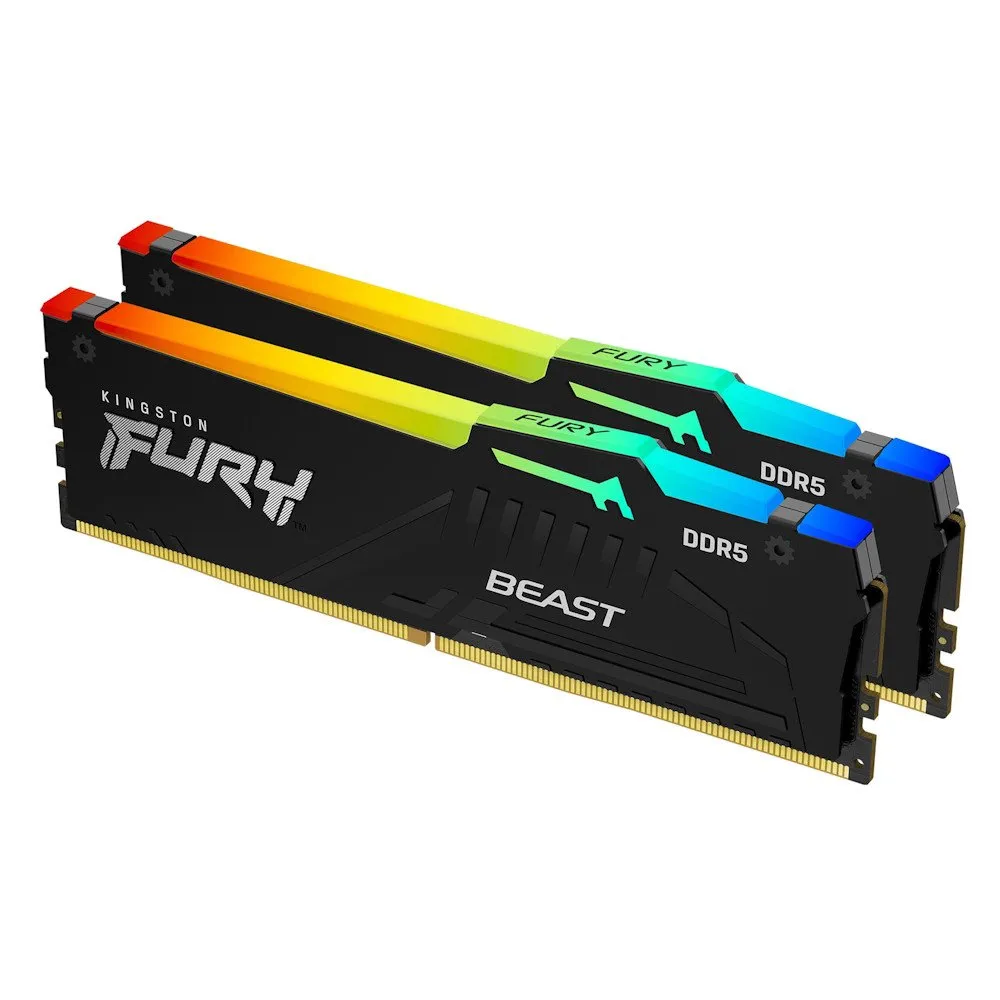 Оперативная память  32GB Kit (2x16) DDR5 6000MHz Kingston FURY Beast RGB EXPO CL30 KF560C30BBEAK2-32 — фото 3
