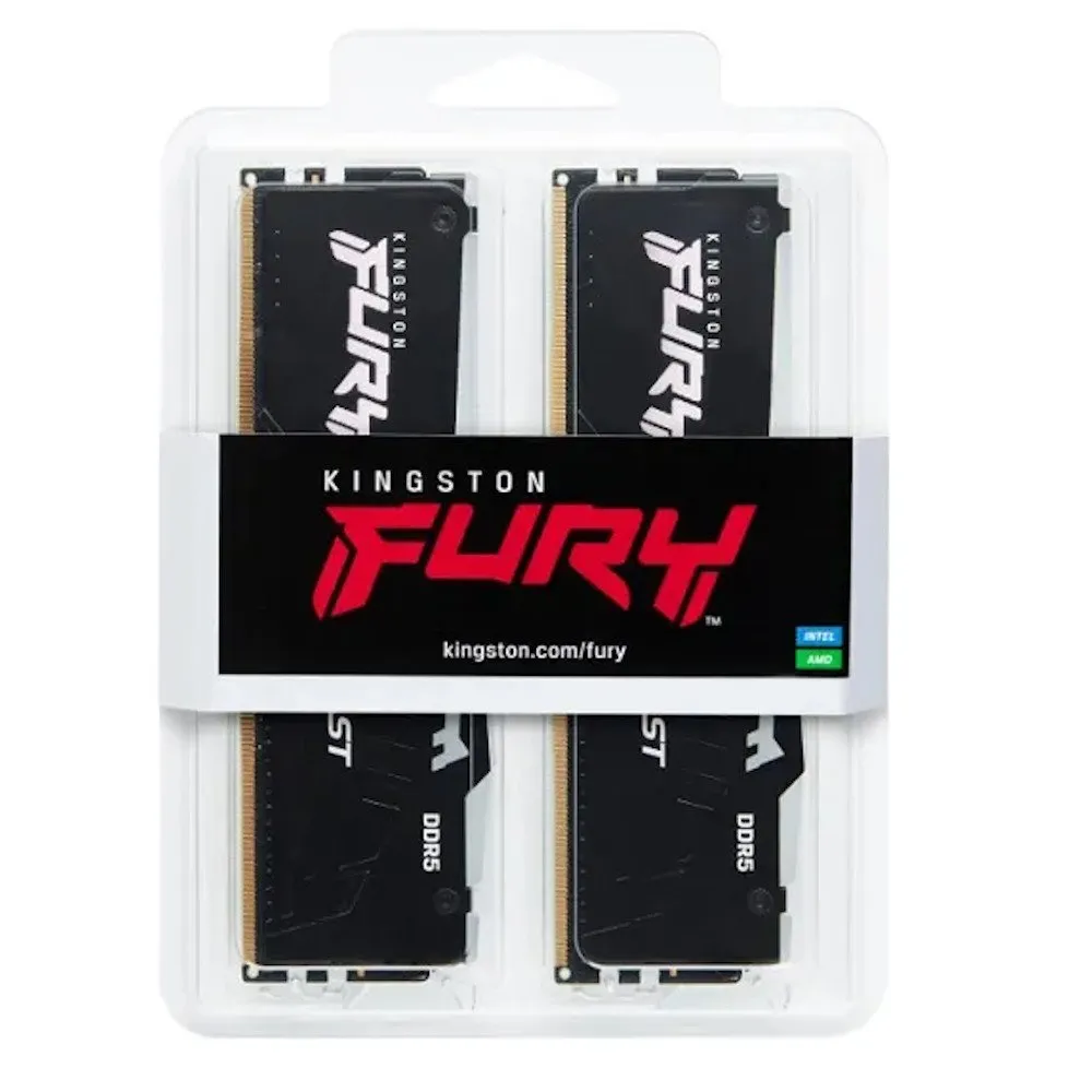 Оперативная память 32GB Kit (2x16) DDR5 6000MHz Kingston FURY Beast RGB EXPO CL30 KF560C30BBEAK2-32 — фото 1