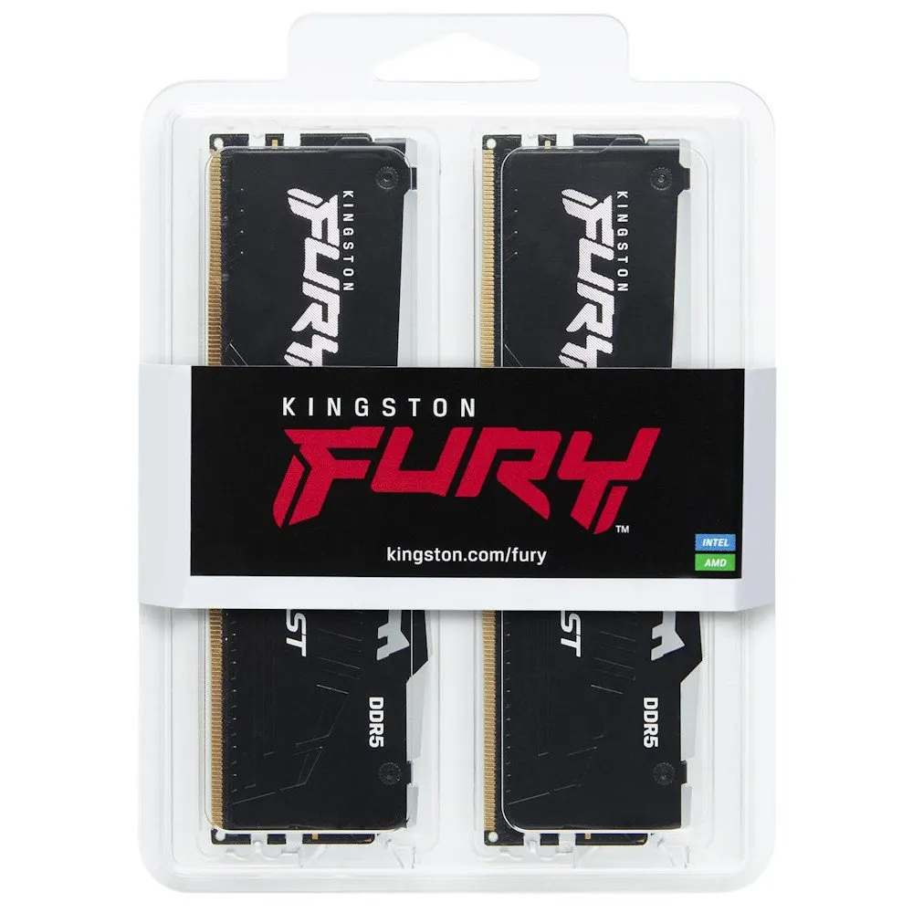 Модуль памяти Kingston Fury Beast RGB EXPO KF560C36BBEAK2-16, DDR5 DIMM 16Gb KIT (2x8) 6000MHz CL36