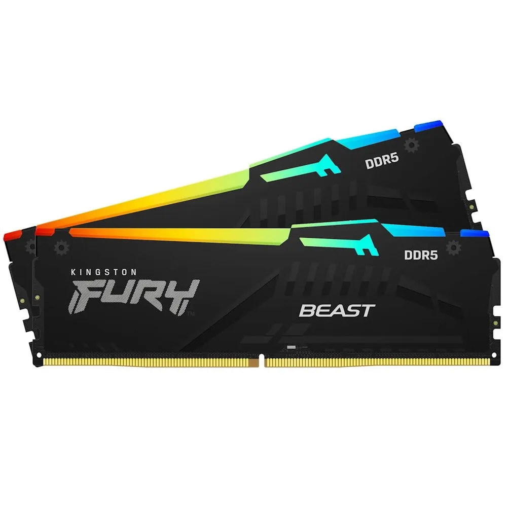 Модуль памяти Kingston Fury Beast RGB EXPO KF560C36BBEAK2-16, DDR5 DIMM 16Gb KIT (2x8) 6000MHz CL36 — фото 3