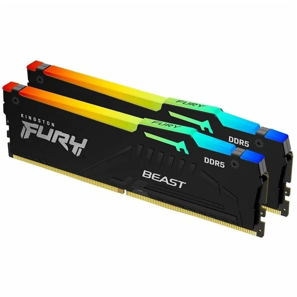 Модуль памяти Kingston Fury Beast RGB EXPO KF560C36BBEAK2-16, DDR5 DIMM 16Gb KIT (2x8) 6000MHz CL36 — фото 2