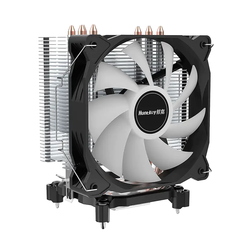 Кулер для процессора Huntkey Frozen 400SE RGB, S1851/1700/1200/115x/AM4/AM5, 140W, 1500±10%RPM, 3pin — фото 2