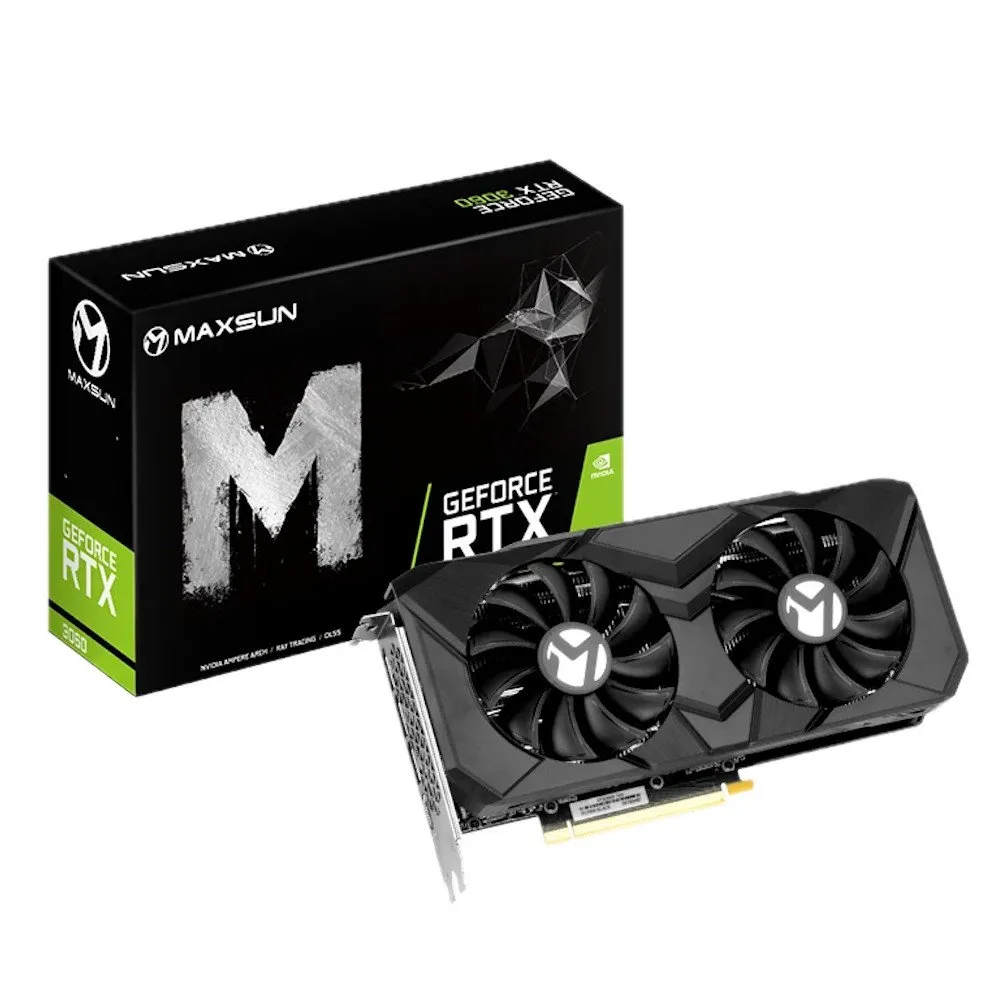 Видеокарта MaxSun MS-RTX3060 TRB 12G, 1хHDMI+3xDP, 12GB GDDR6 192bit, PCIe4.0