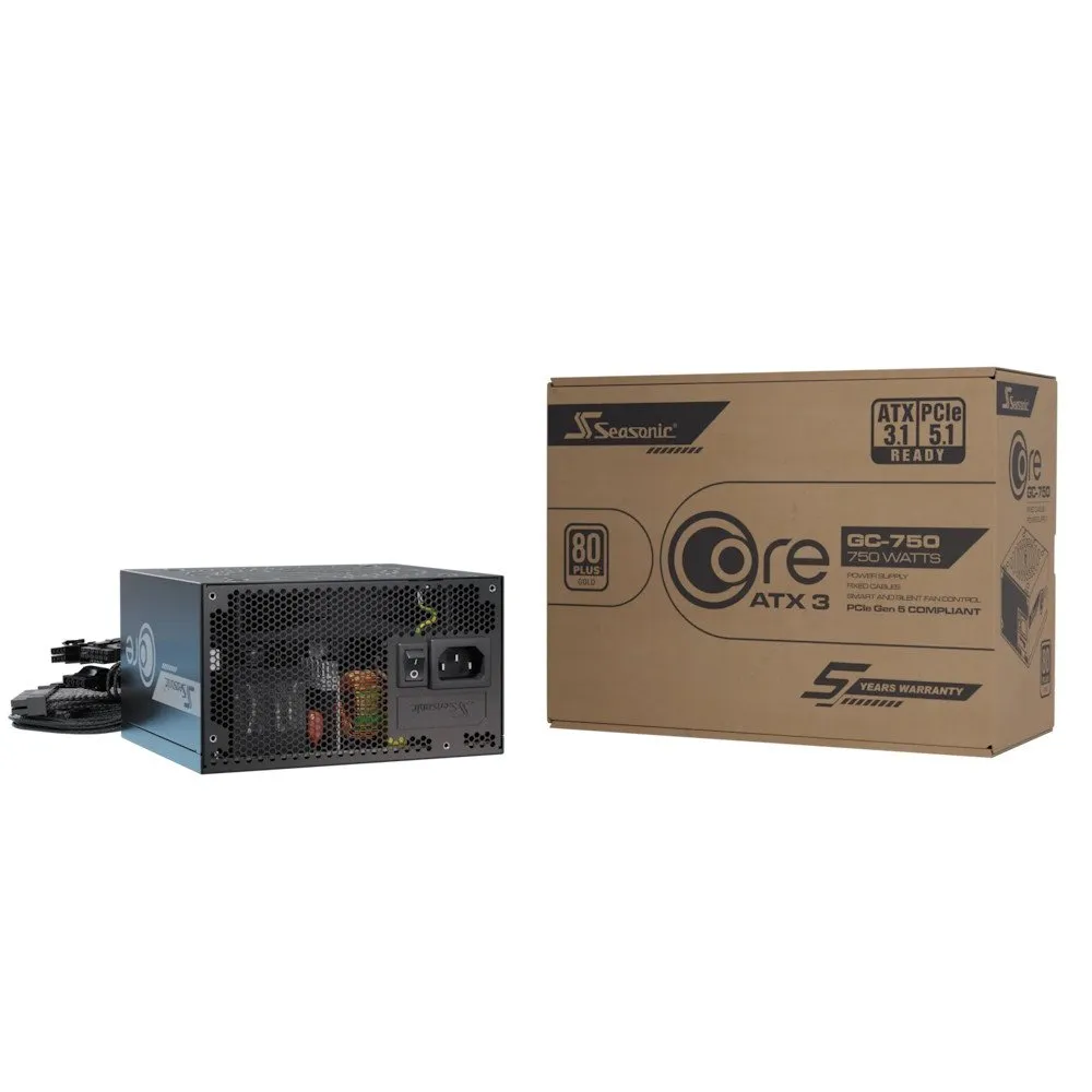 Блок питания ATX Seasonic Core GC-750, 750W, 80 Plus Gold, ATX 3.1 — фото 2