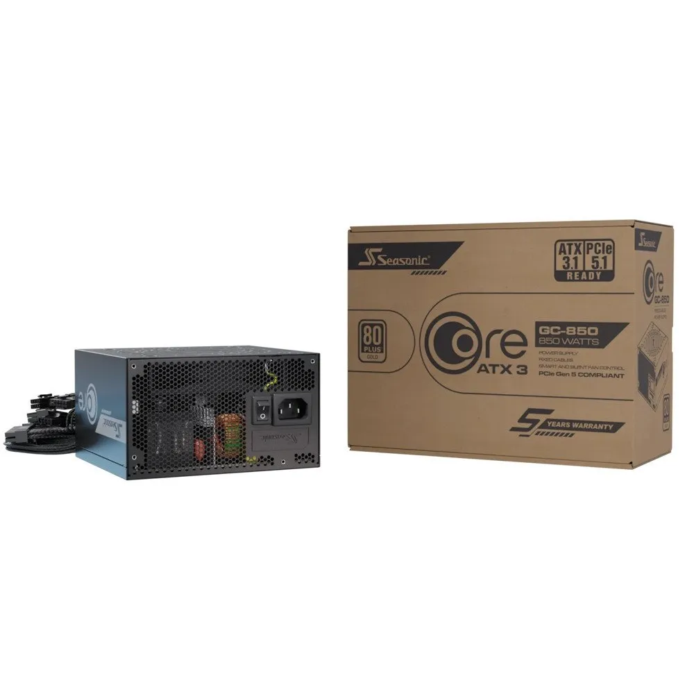Блок питания ATX Seasonic Core GC-850, 850W, 80 Plus Gold, ATX 3.1 — фото 2