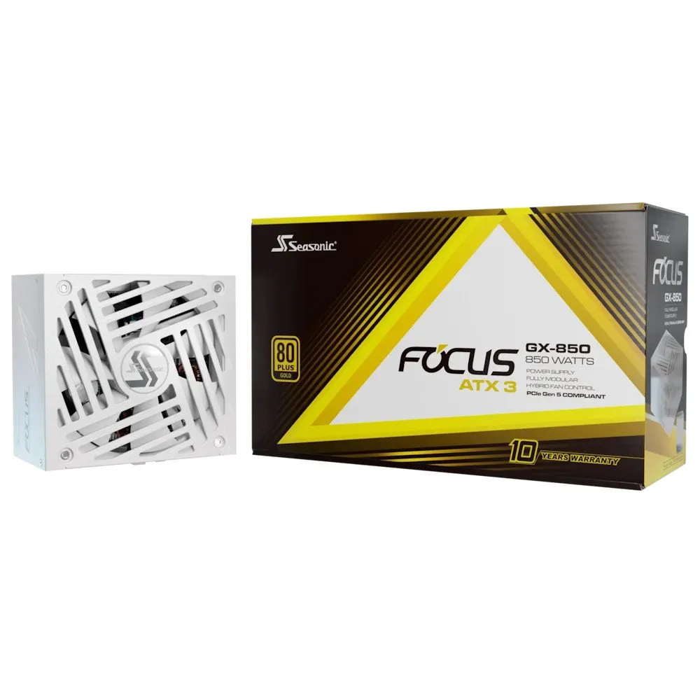 Блок питания ATX Seasonic Focus GX-850-White, 850W, Modular, 80 Plus Gold, ATX 3.0 — фото 4