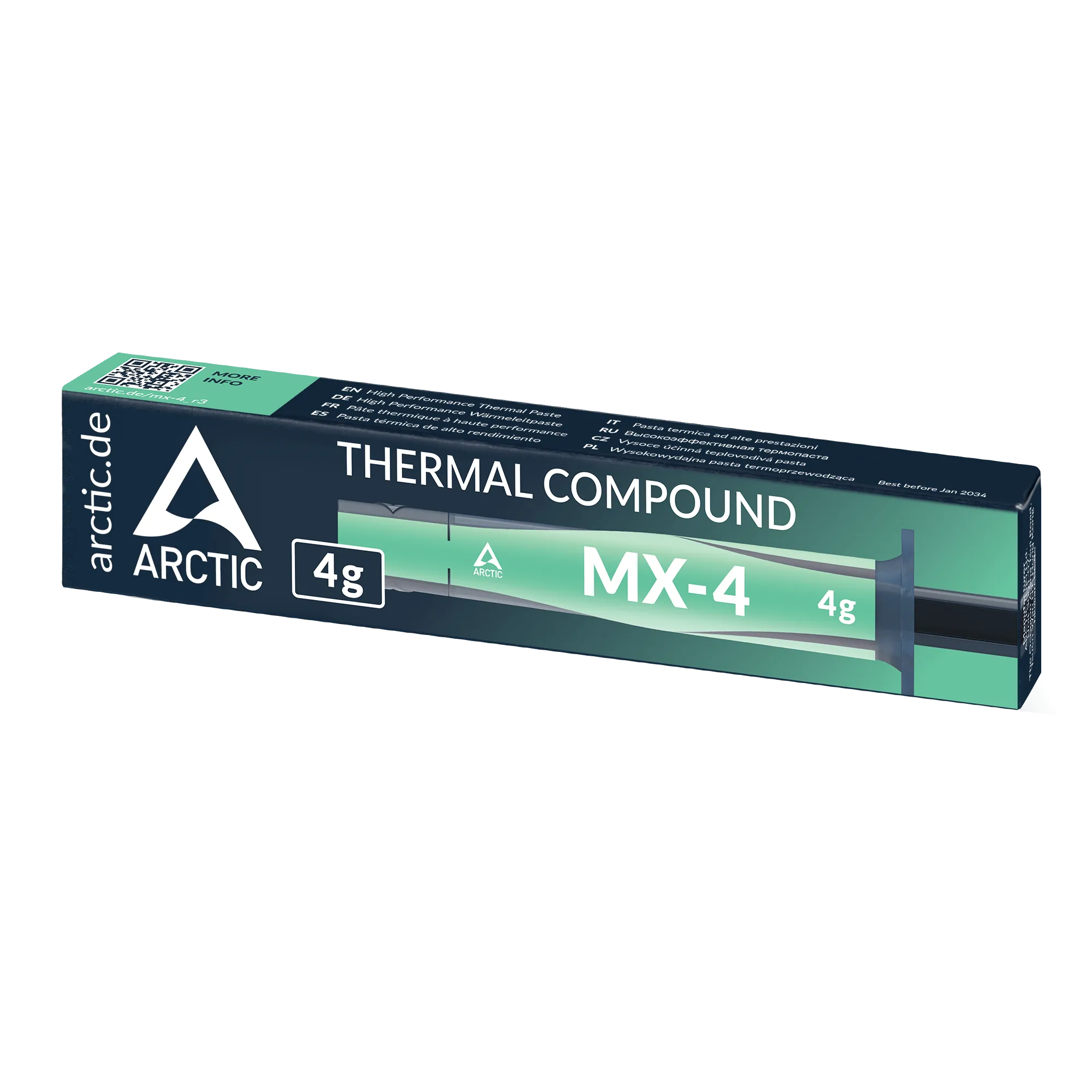 Термопаста ARCTIC MX-4, ACTCP00002B, 4g, 2.5г/см³, -50°C до +150°C, Grey — фото 2