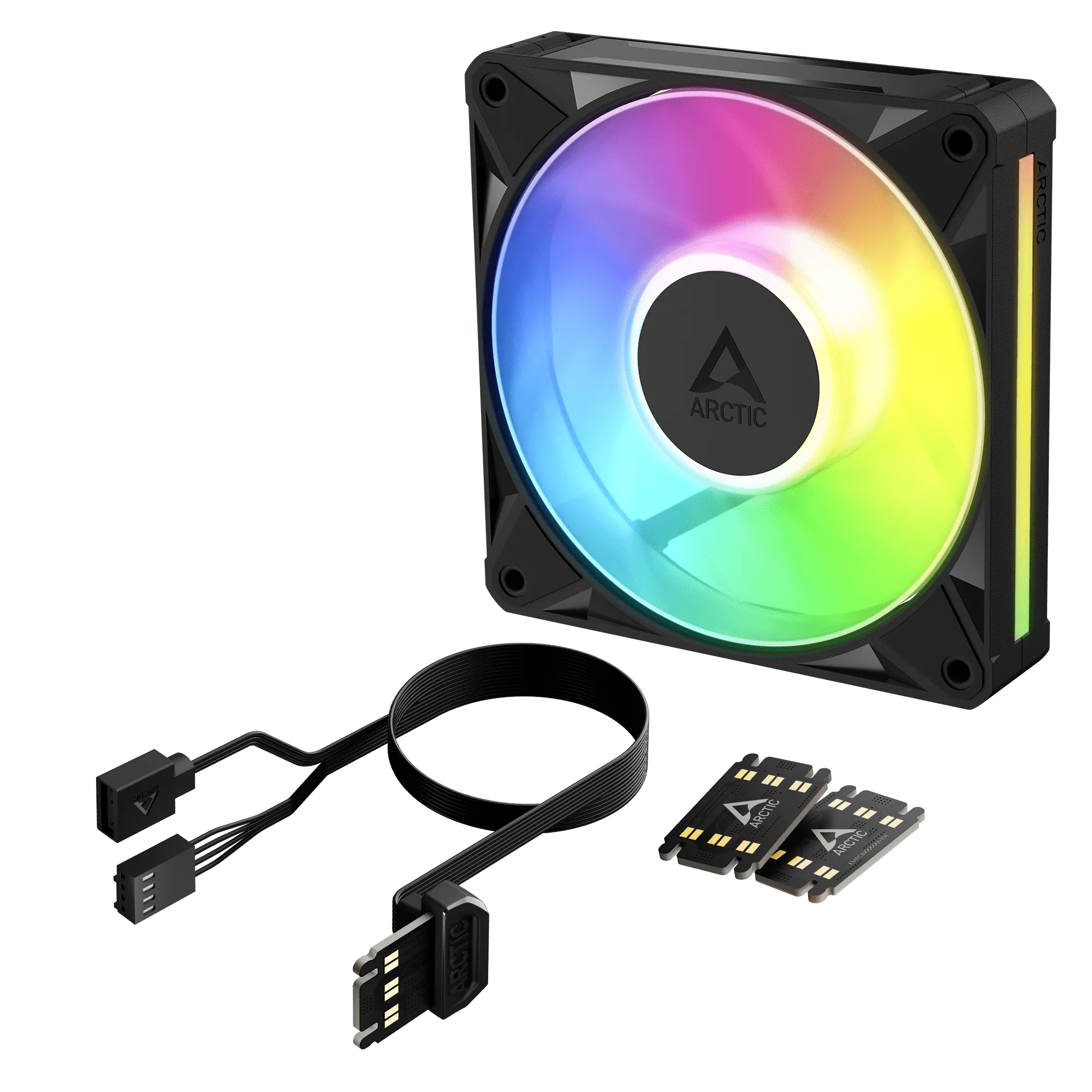 Кулер для корпуса ARCTIC BioniX P12 A-RGB, ACFAN00335A, 120мм, PWM, 450-3000об/мин, 76CFM, Black
