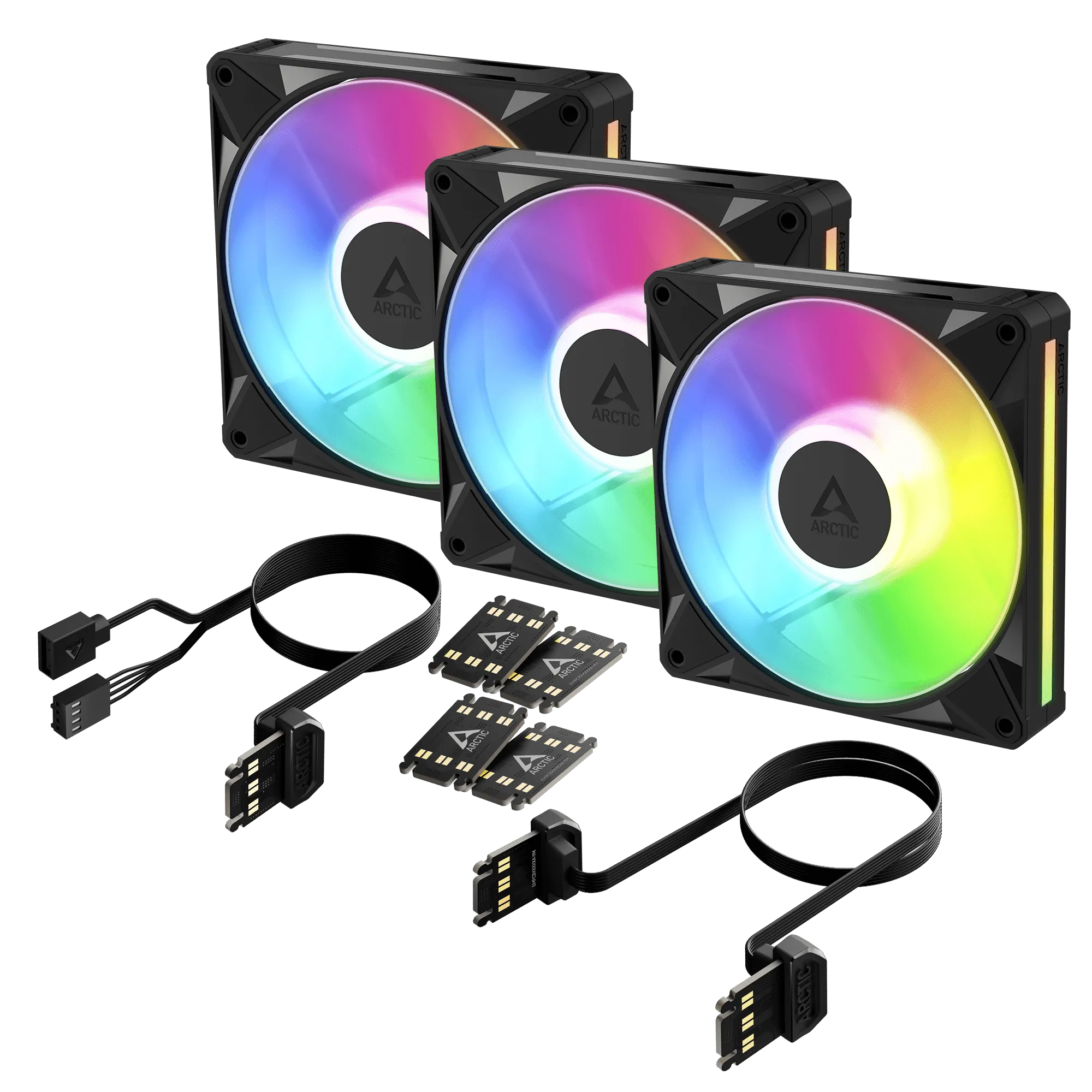 Кулер для корпуса ARCTIC BioniX P14 A-RGB 3-Pack, ACFAN00341A, 3x140мм, PWM, 400-2500об/мин, Black