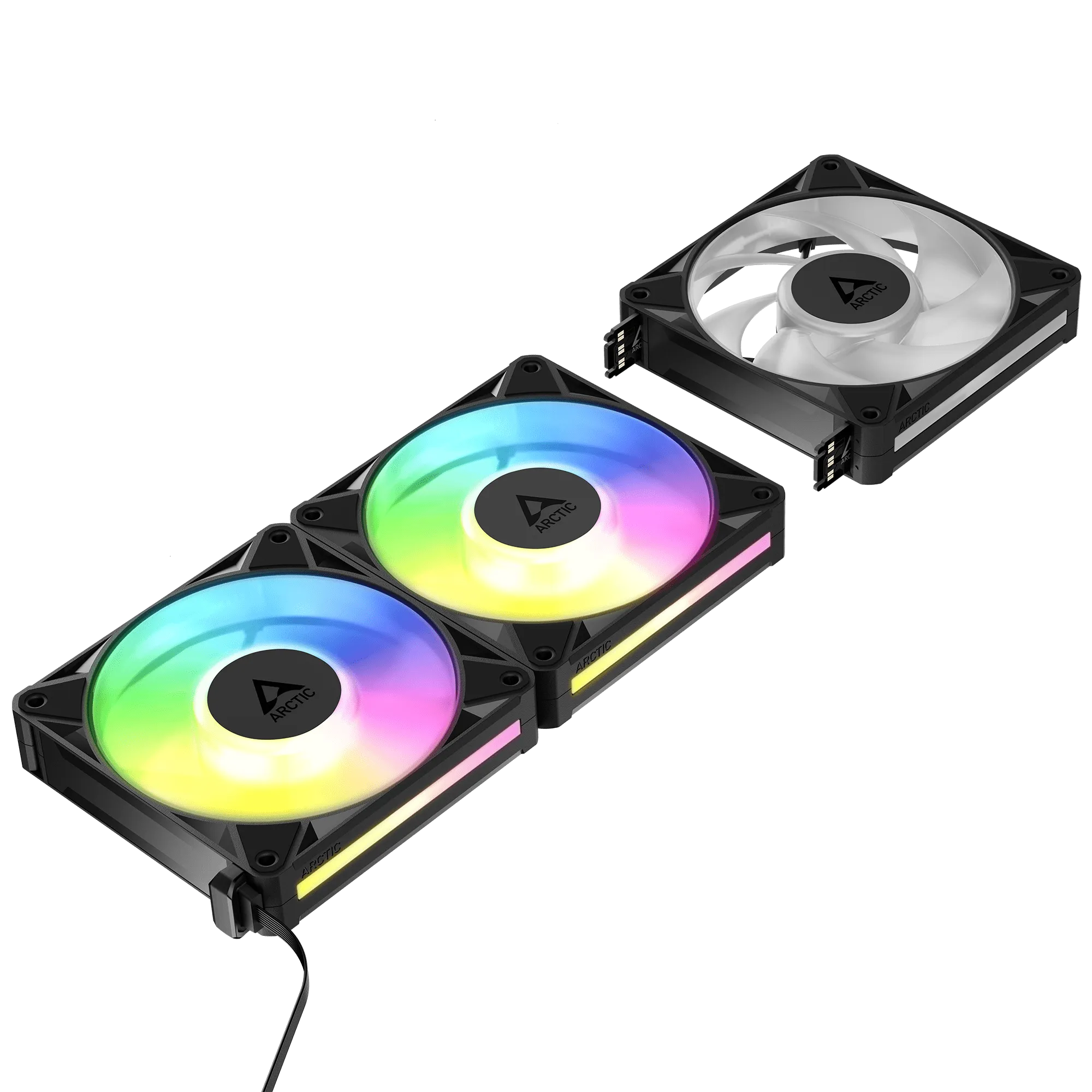 Кулер для корпуса ARCTIC BioniX P14 A-RGB 3-Pack, ACFAN00341A, 3x140мм, PWM, 400-2500об/мин, Black — фото 2