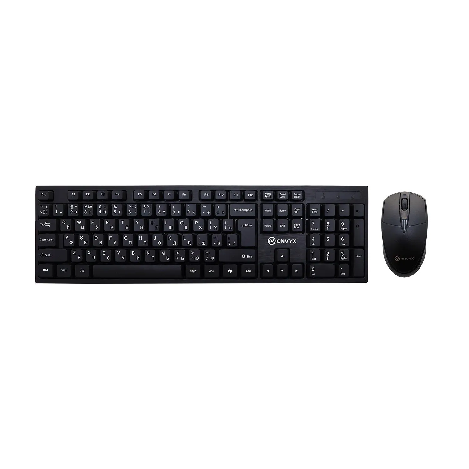 Клавиатура + мышь ONVYX OMK18 Wired, 104 keys, EN/RU/KZ, 1000DPI, 1.8m/1.8m, USB, Black