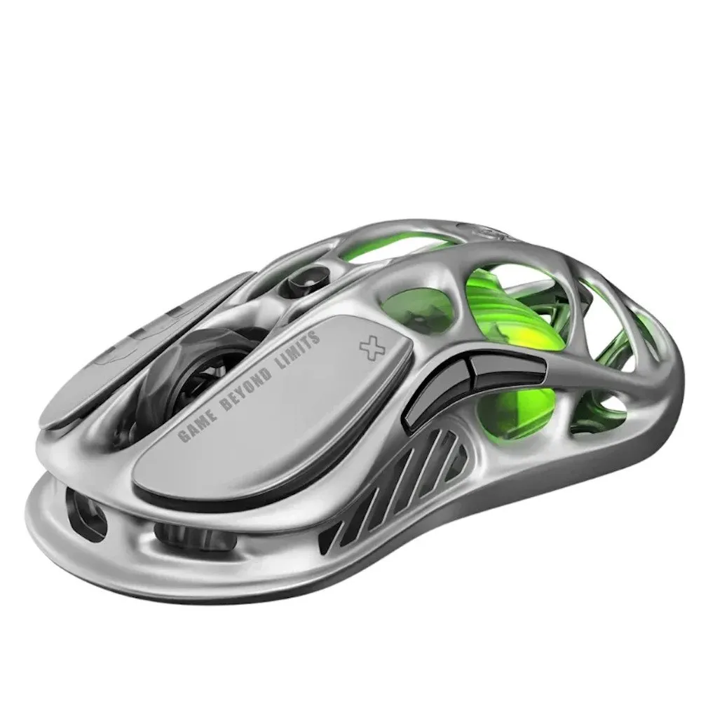 Мышь GravaStar Mercury M1 Pro Interstellar Silver, PAW3395, 26000 DPI, 2.4/BT/Wired, 88±3g — фото 4
