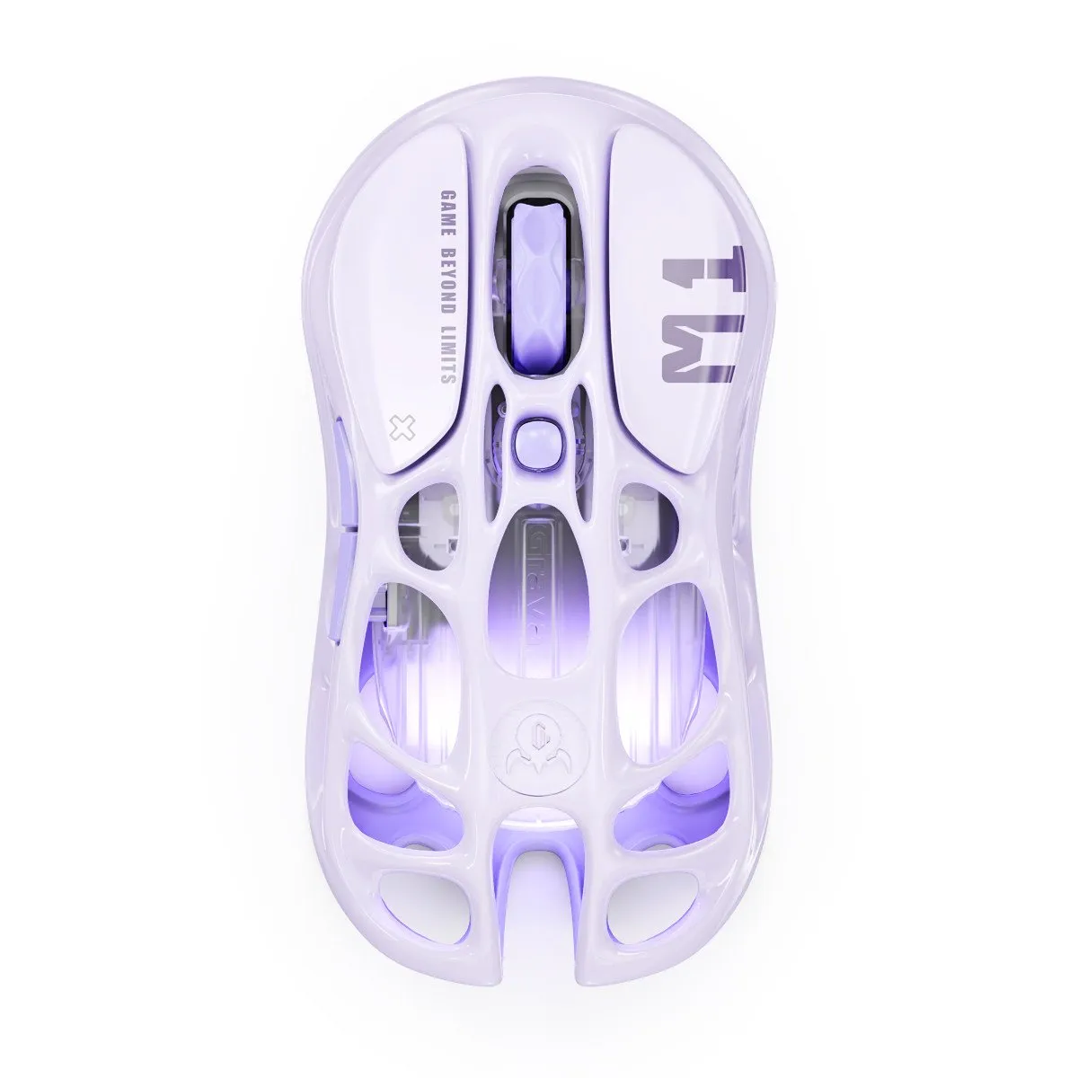 Мышь GravaStar Mercury M1 Pro Lavender Purple, PAW3395, 26000 DPI, 2.4/BT/Wired, 88±3g — фото 4