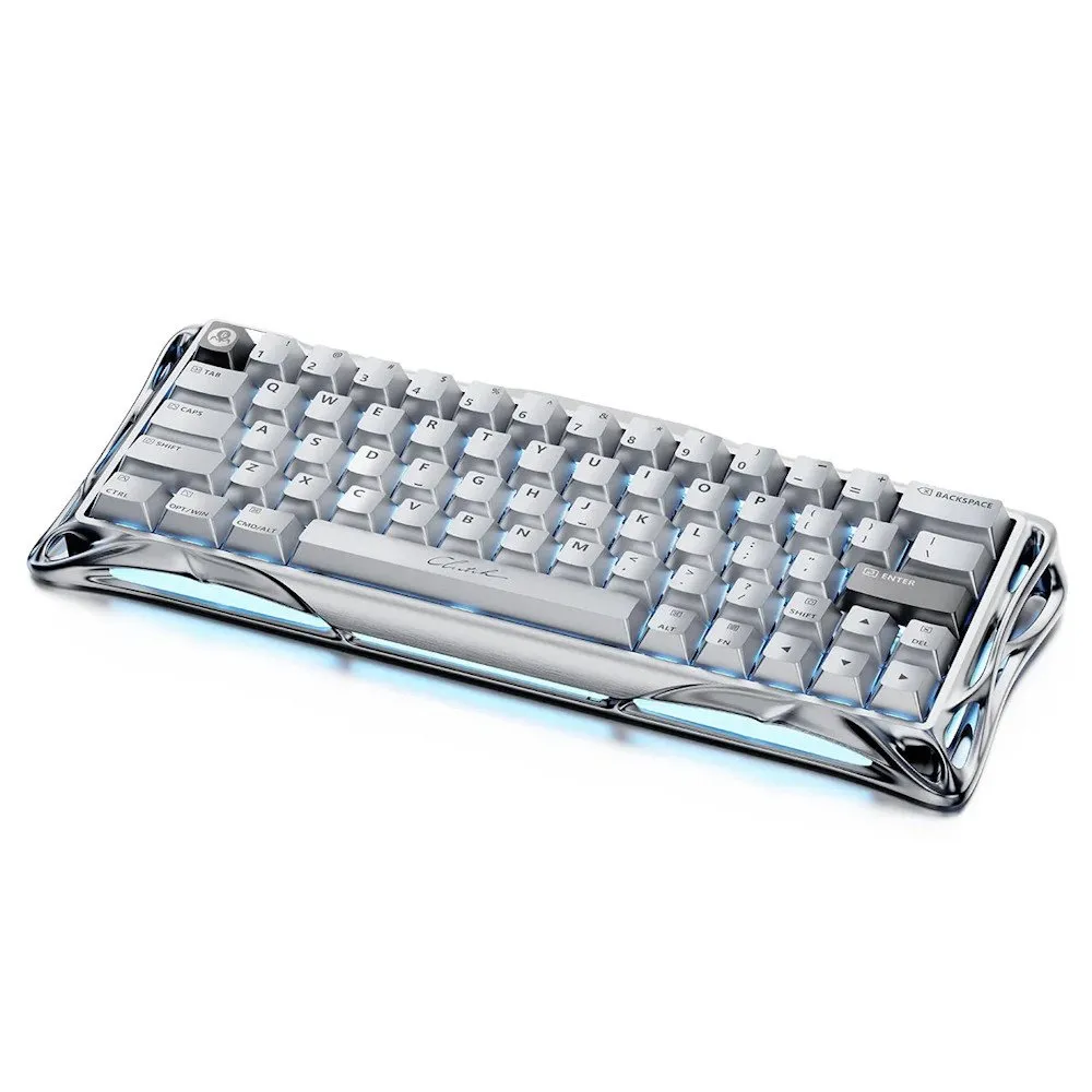 Клавиатура GravaStar Mercury V60 Pro, Chrome Silver, Magnetic Switch, 64 keys EN/RU, USB cable — фото 4