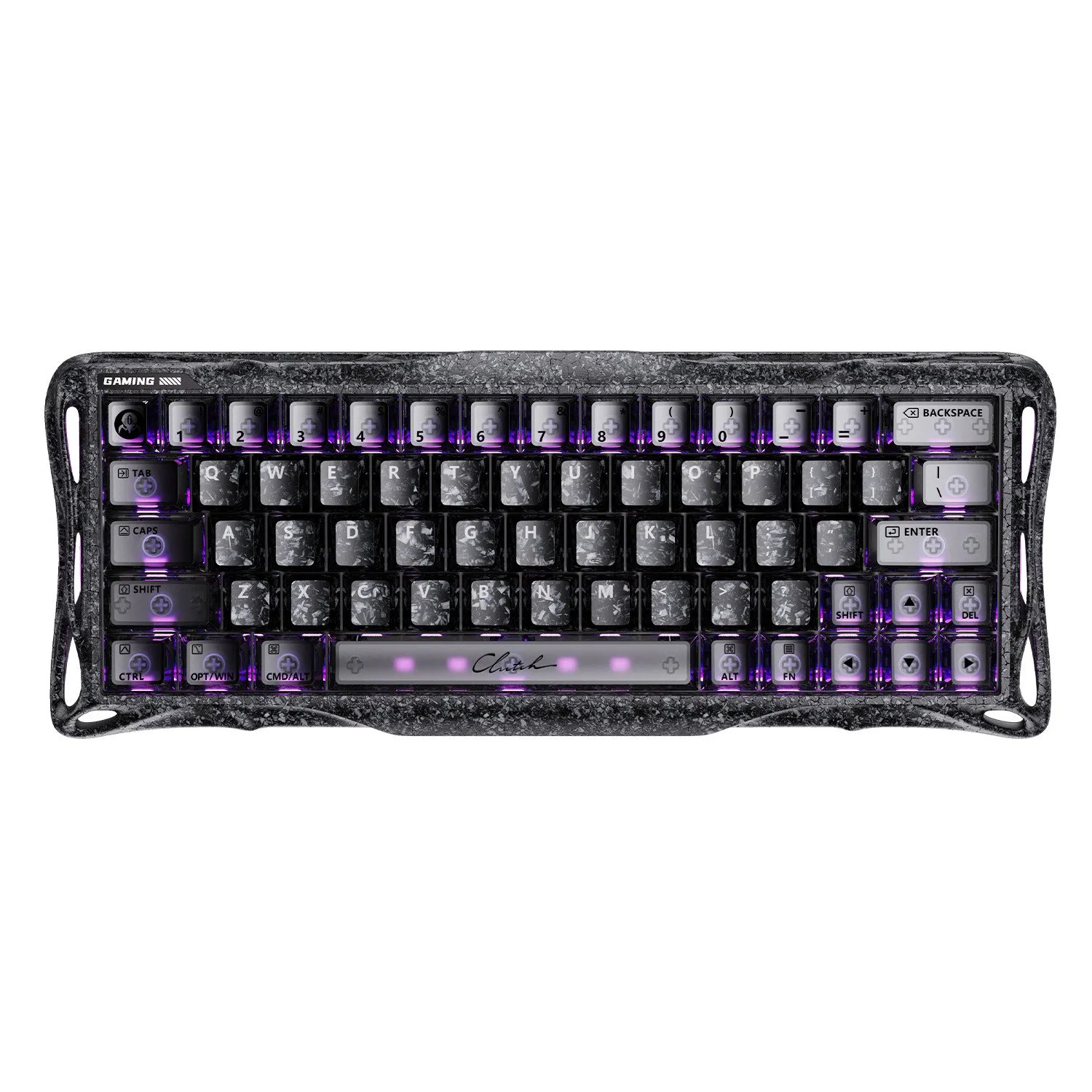 Клавиатура GravaStar Mercury V60 Pro, Cyber Frost Black, Magnetic Switch, 64 keys EN/RU, USB cable