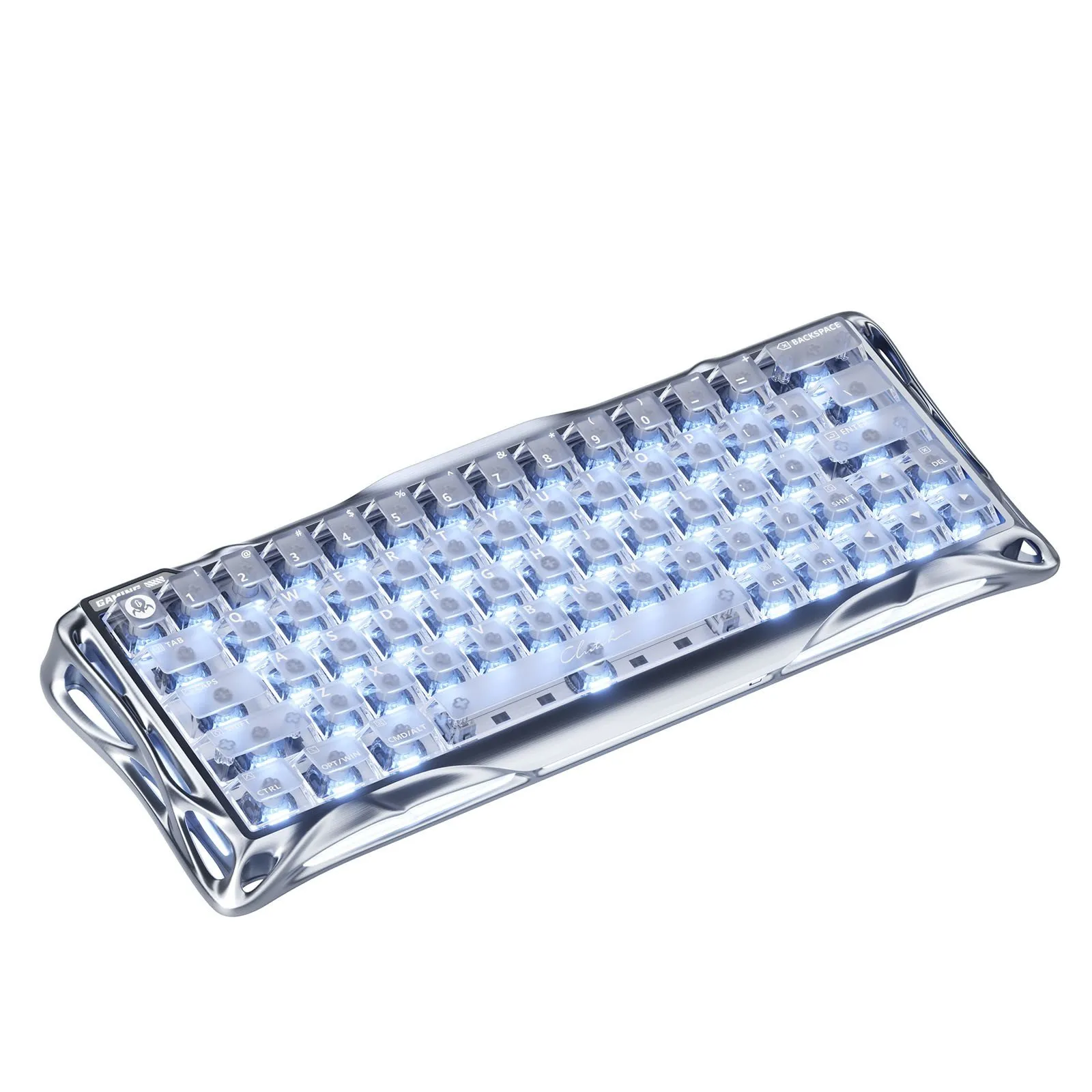 Клавиатура GravaStar Mercury V60 Pro, Sliver Frost, Magnetic Switch, 64 keys EN, USB cable — фото 3