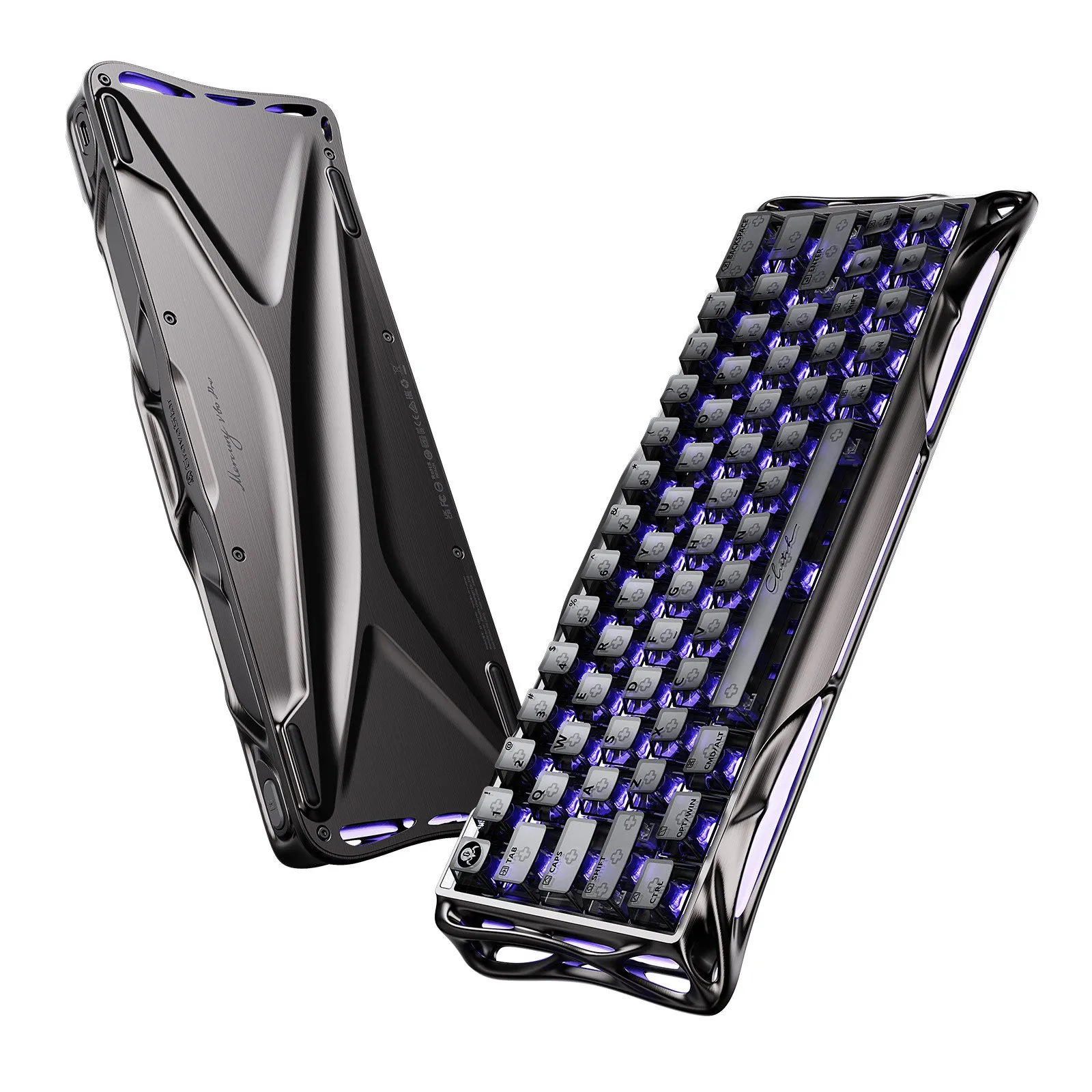 Клавиатура GravaStar Mercury V60 Pro,  Gunmetal Smok, Magnetic Switch, 64 keys EN, USB cable — фото 3
