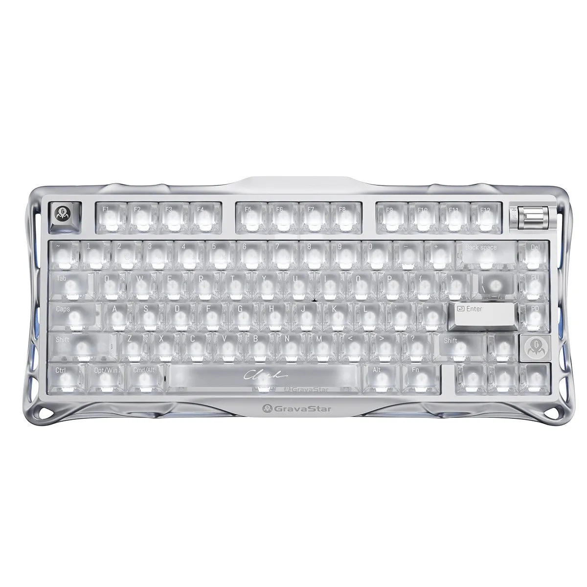 Клавиатура GravaStar Mercury V75, Silver Frost, Magnetic Switch, 79 keys EN, USB cable
