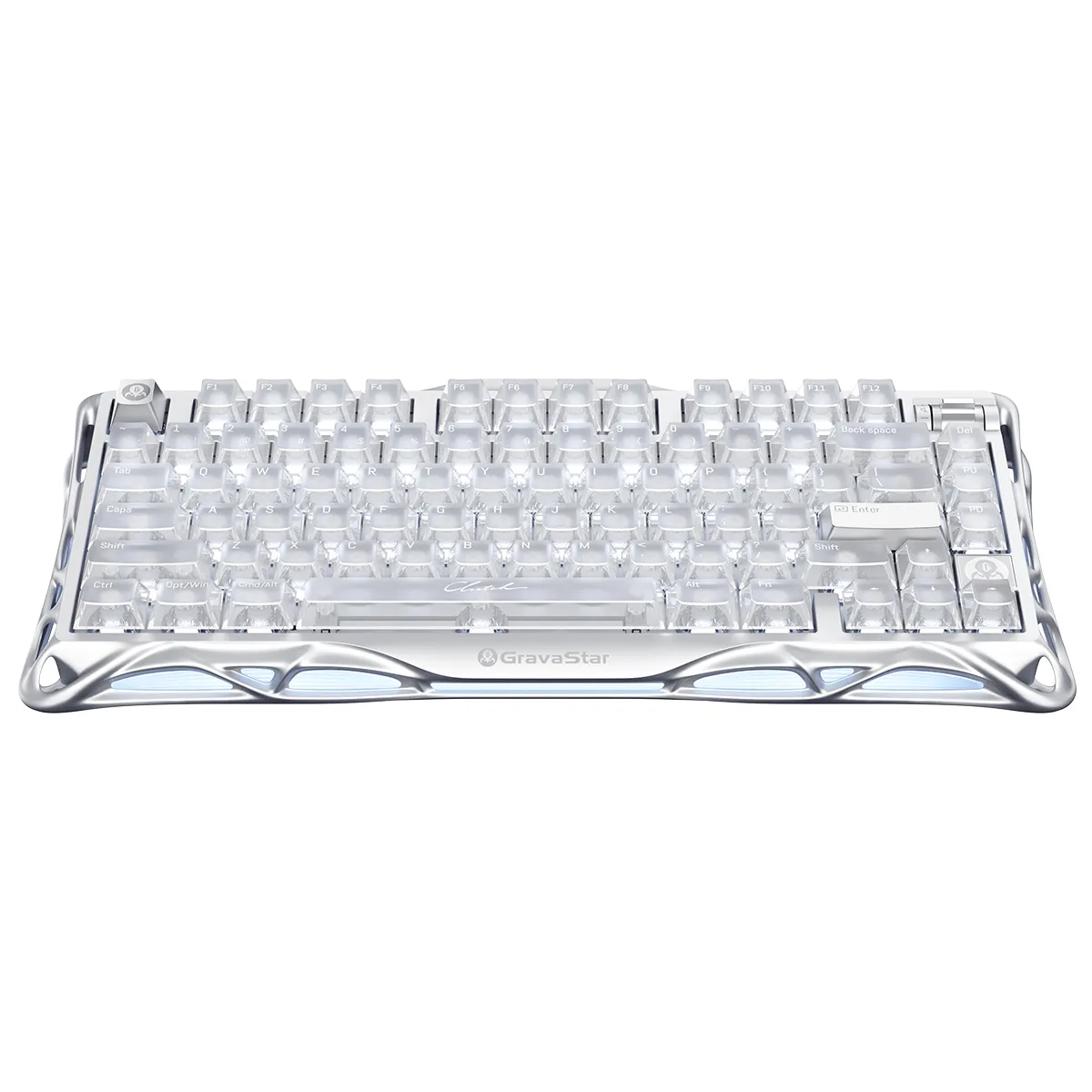 Клавиатура GravaStar Mercury V75, Silver Frost, Magnetic Switch, 79 keys EN, USB cable — фото 2