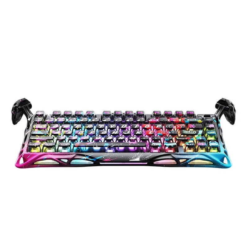 Клавиатура GravaStar Mercury V75 Pro, Neon Graffiti, Magnetic Switch, 79 keys EN/RU, USB cable