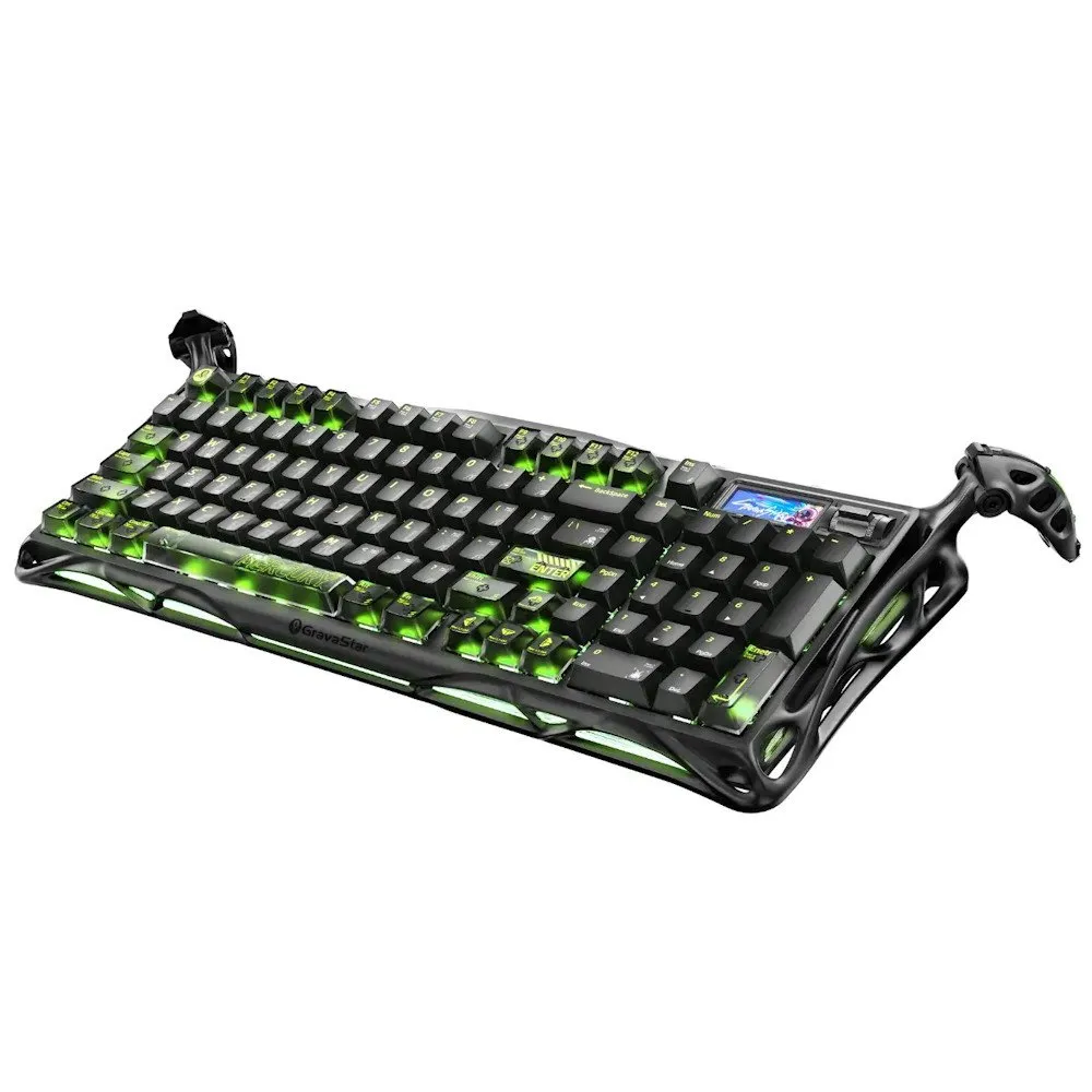 Клавиатура GravaStar Mercury K98 Pro, Phantom Black, Mechanical, 98 keys EN/RU, USB/BT/2.4GHz — фото 3