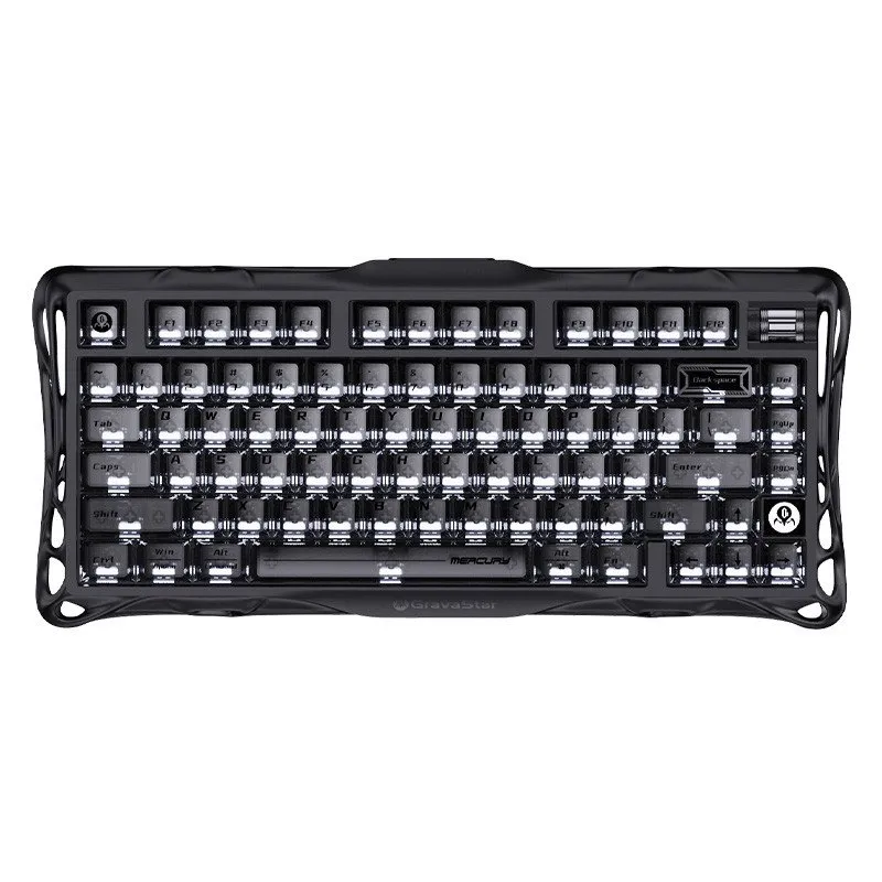 Клавиатура GravaStar Mercury K1, Stealth Black, Mechanical, 79 keys EN, USB/BT/2.4GHz