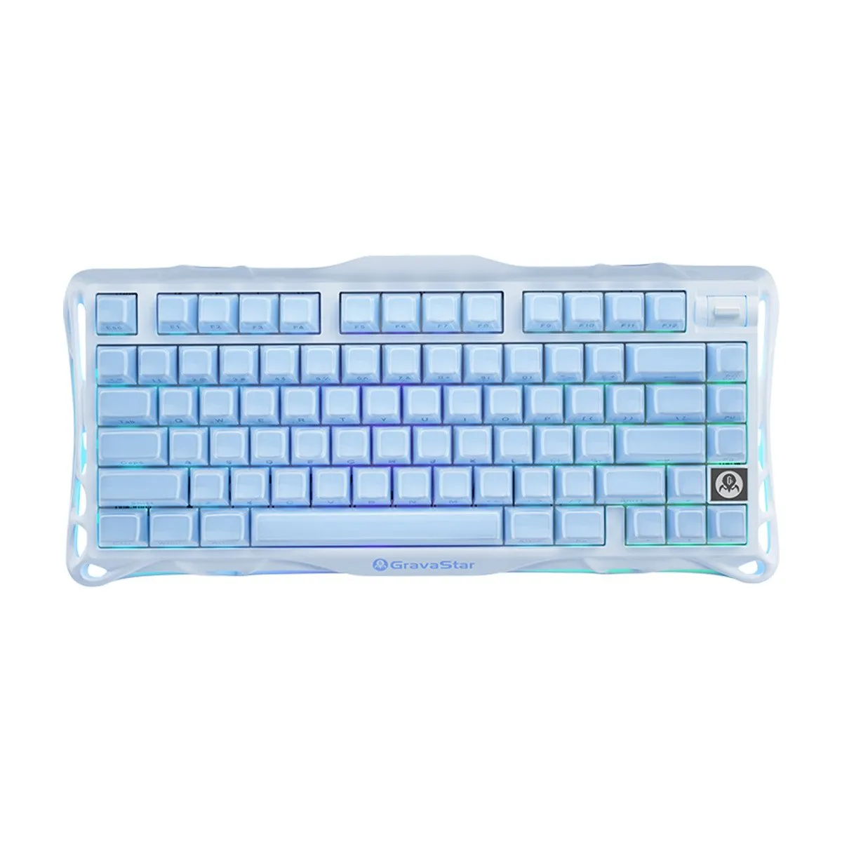 Клавиатура GravaStar Mercury K1, Ice Blue, Mechanical, 79 keys EN, USB/BT/2.4GHz