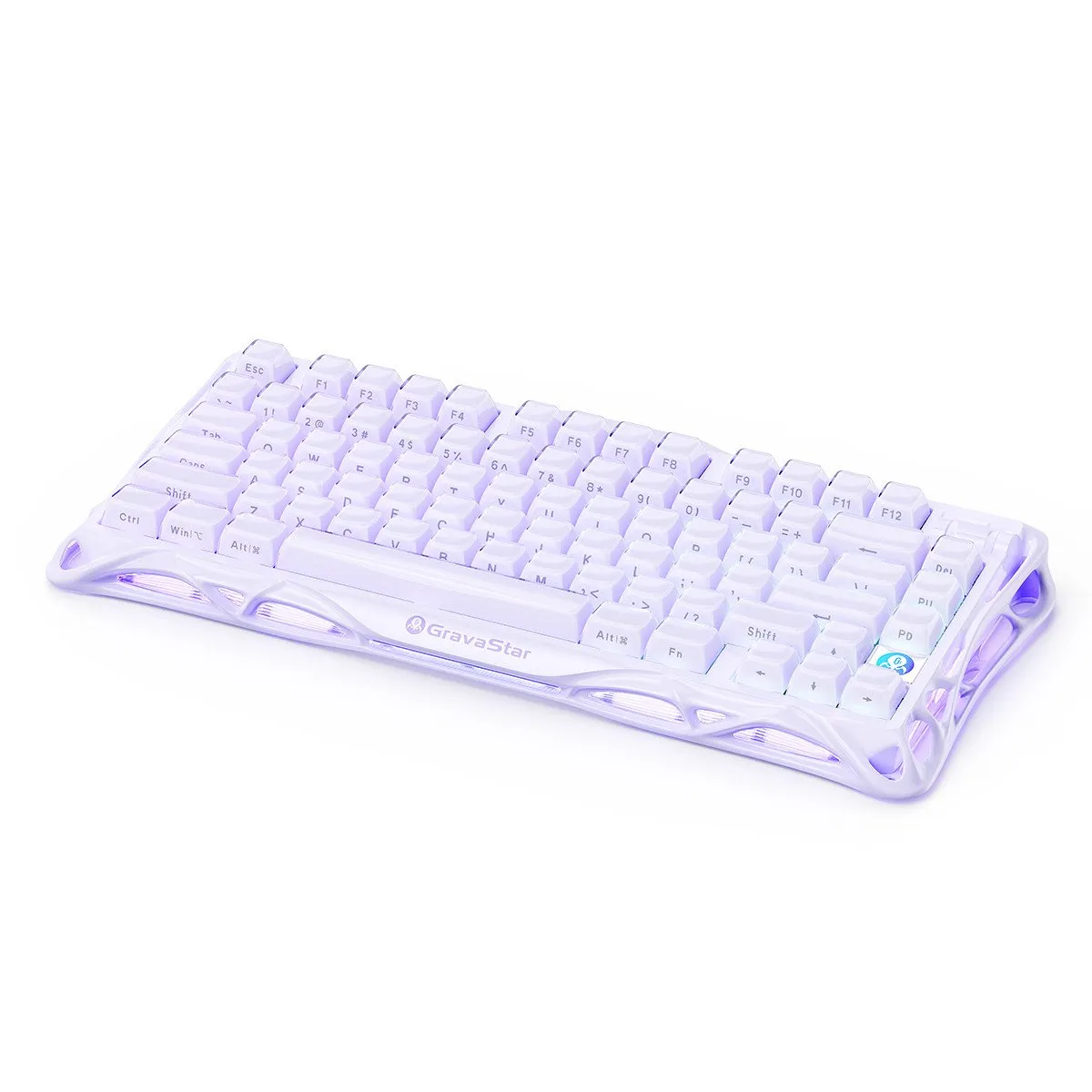 Клавиатура GravaStar Mercury K1, Lavender Purple, Mechanical, 79 keys EN, USB/BT/2.4GHz — фото 3
