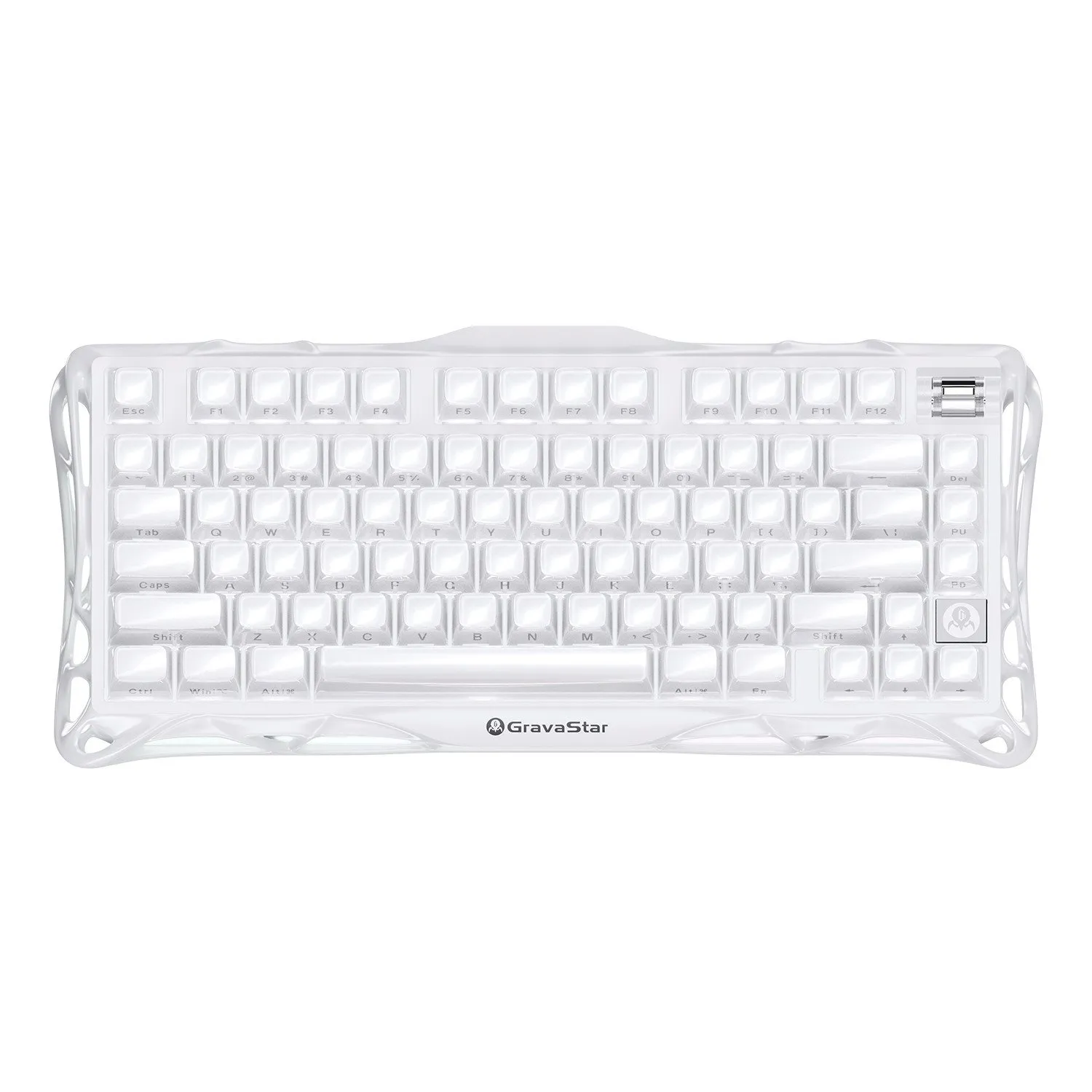 Клавиатура GravaStar Mercury K1, Opaline White, Mechanical, 79 keys EN, USB/BT/2.4GHz