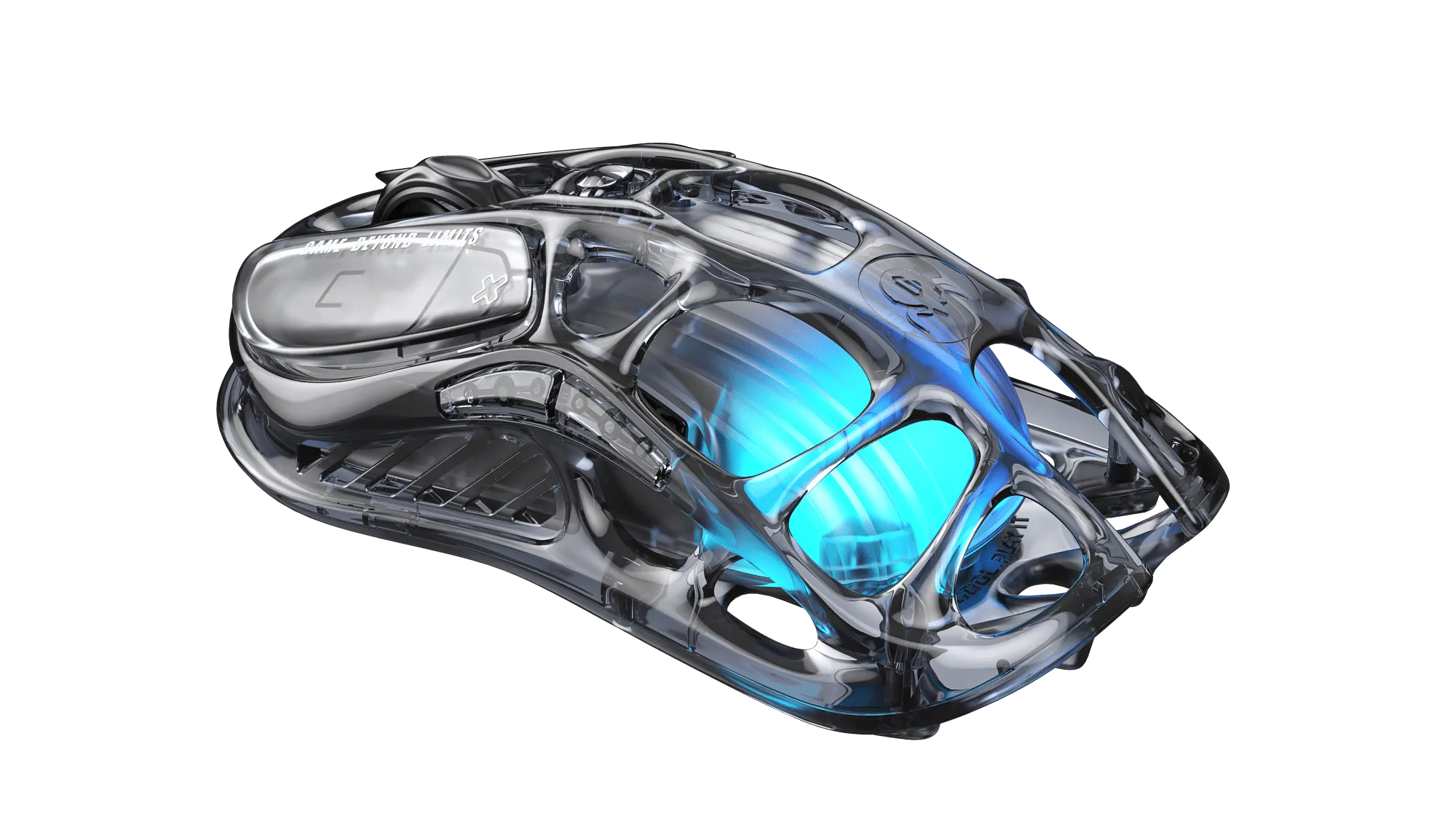 Мышь GravaStar Mercury M2 Transparent Black, PAW3395, 26000 DPI, 2.4/BT/Wired, 79±3g — фото 5