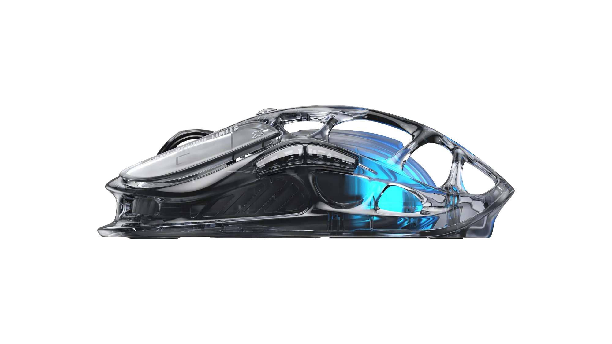 Мышь GravaStar Mercury M2 Transparent Black, PAW3395, 26000 DPI, 2.4/BT/Wired, 79±3g — фото 3