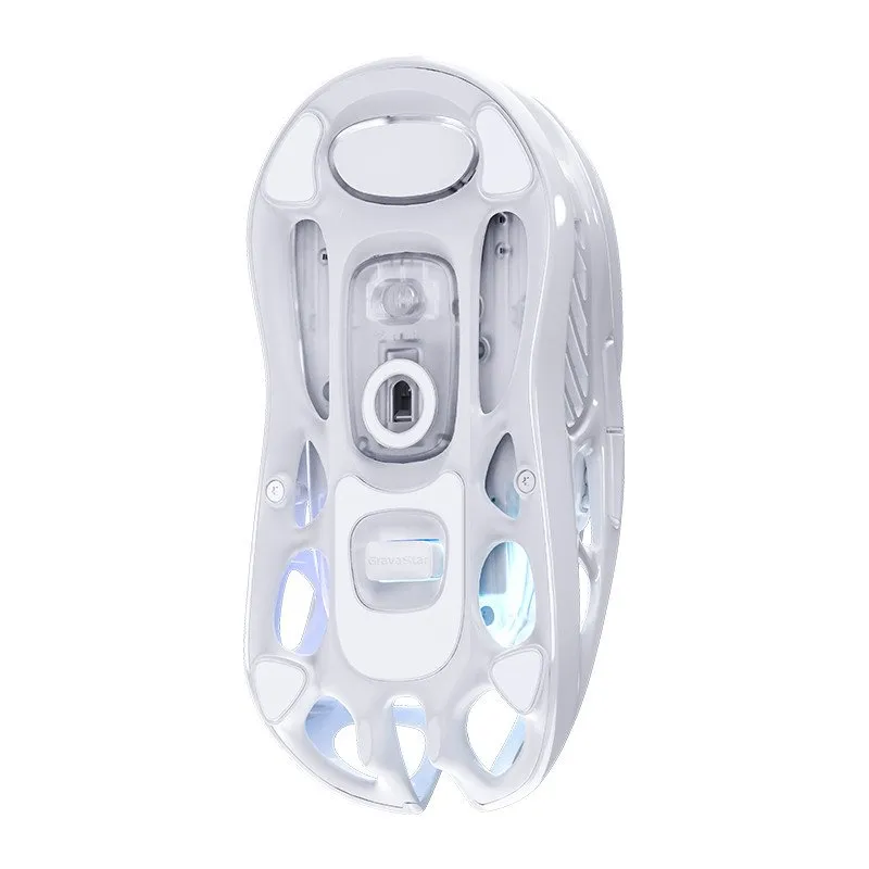 Мышь GravaStar Mercury M2 Opaline White, PAW3395, 26000 DPI, 2.4/BT/Wired, 79±3g — фото 3