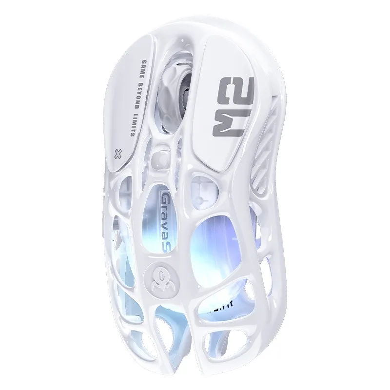 Мышь GravaStar Mercury M2 Opaline White, PAW3395, 26000 DPI, 2.4/BT/Wired, 79±3g